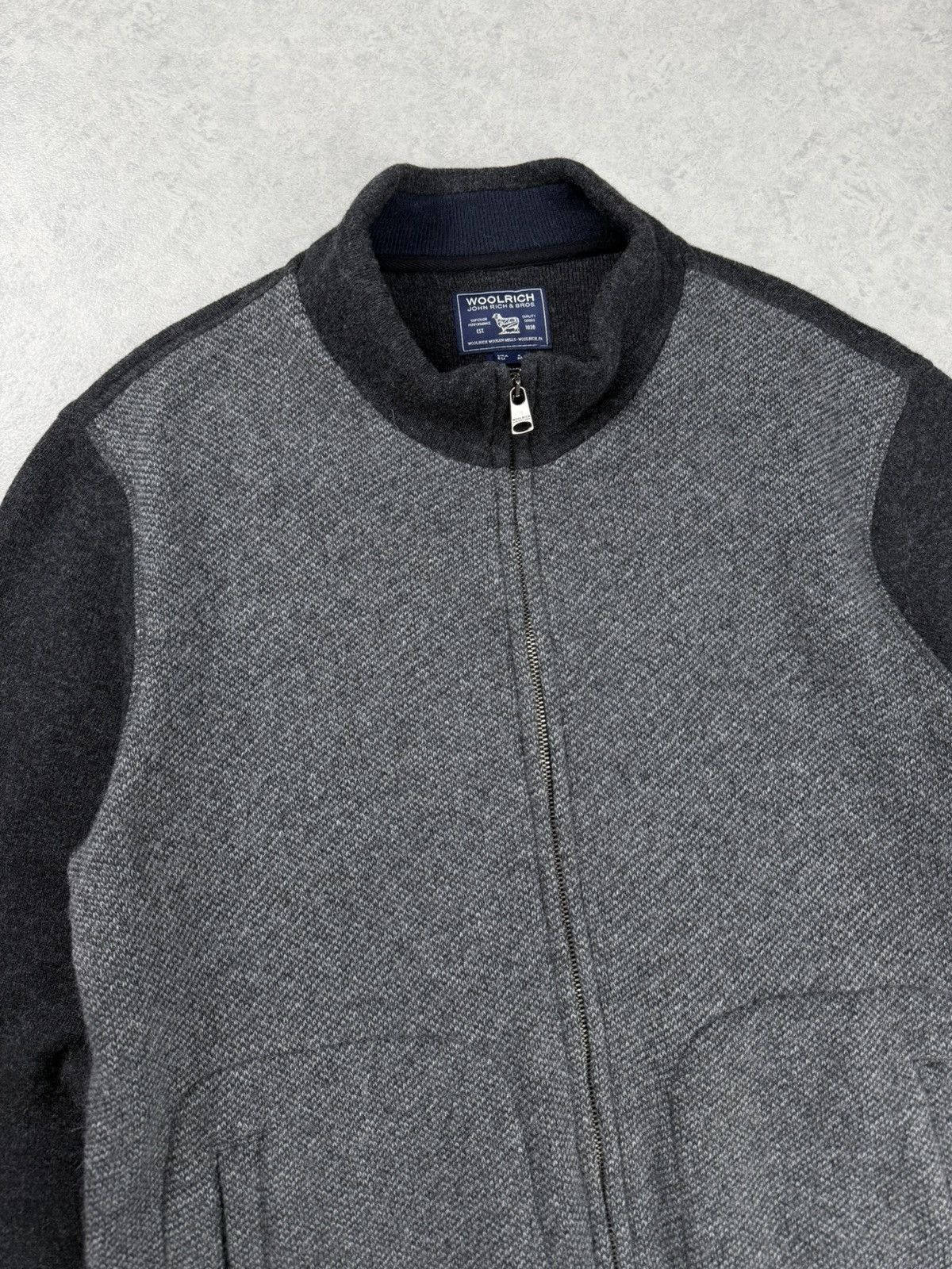 Woolrich Woolen Mills Woolrich Wool Zip Sweater Grey Black Men’s M Size US M / EU 48-50 / 2 - 5 Thumbnail