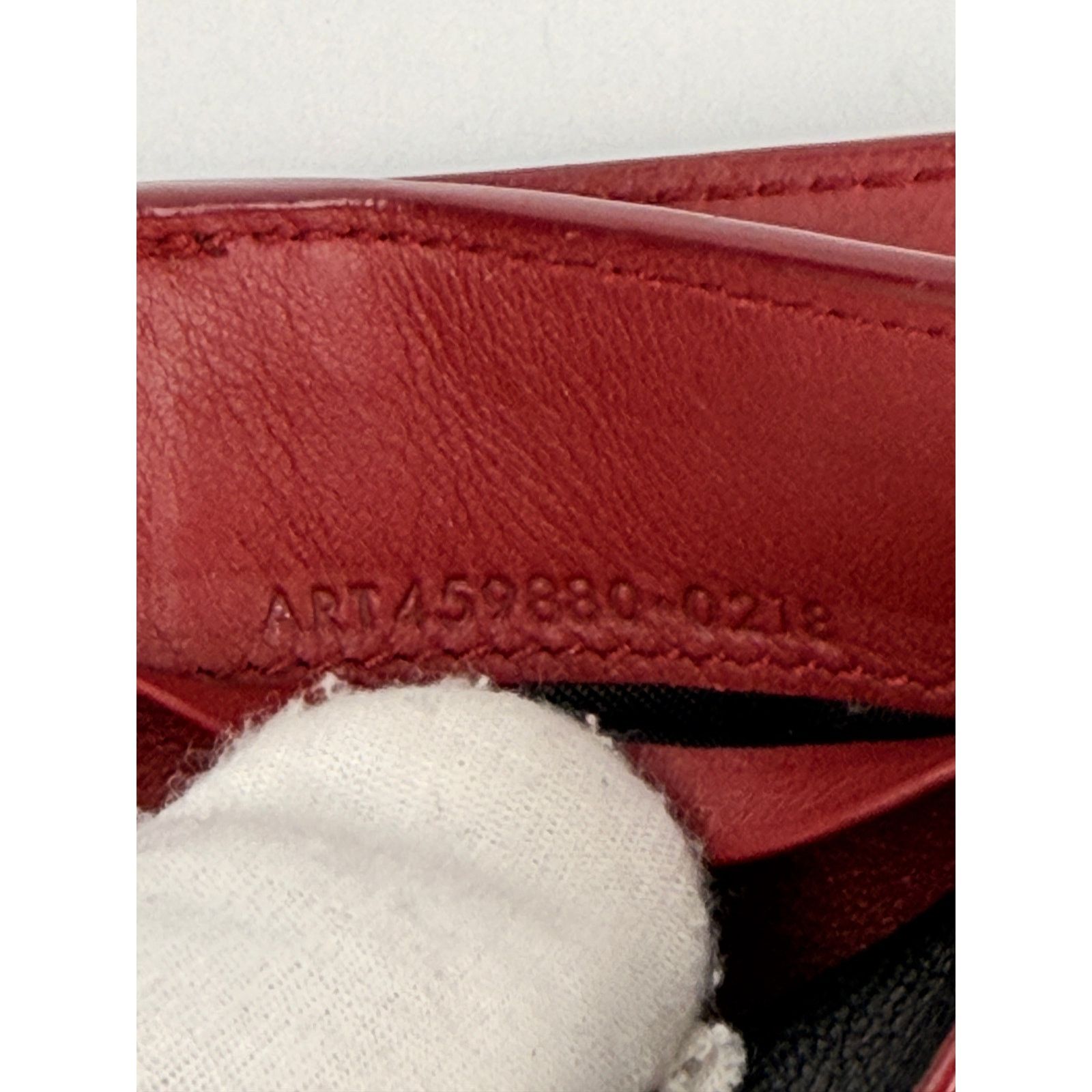 Yves Saint Laurent Saint Laurent Fold Pursee Tiny Compact Wallet YSL Bordeaux Size ONE SIZE - 8 Thumbnail