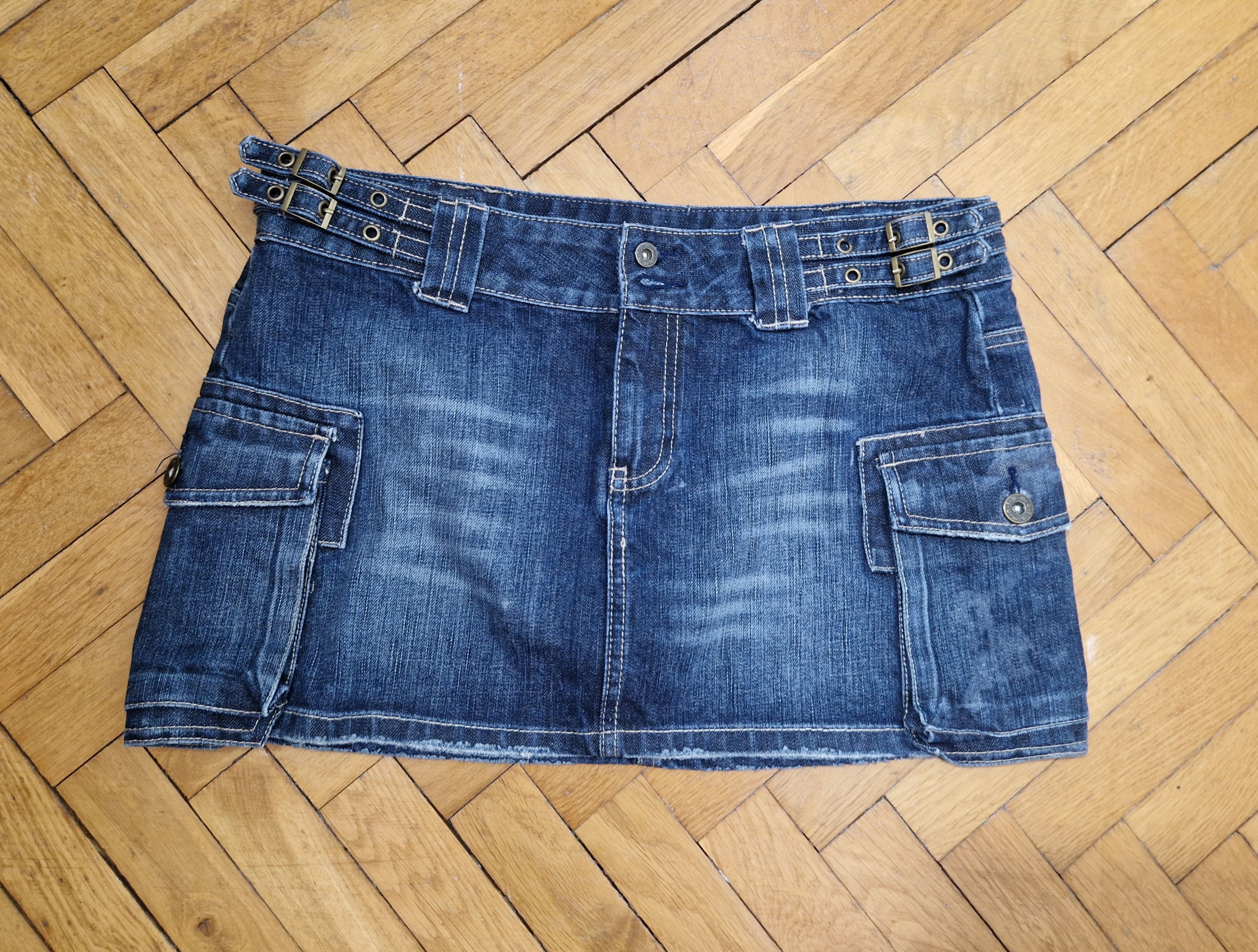 Japanese Brand × Vintage vintage y2k denim mini skirt japanese style grunge emo Size 30" / US 8 / IT 44 - 1 Thumbnail