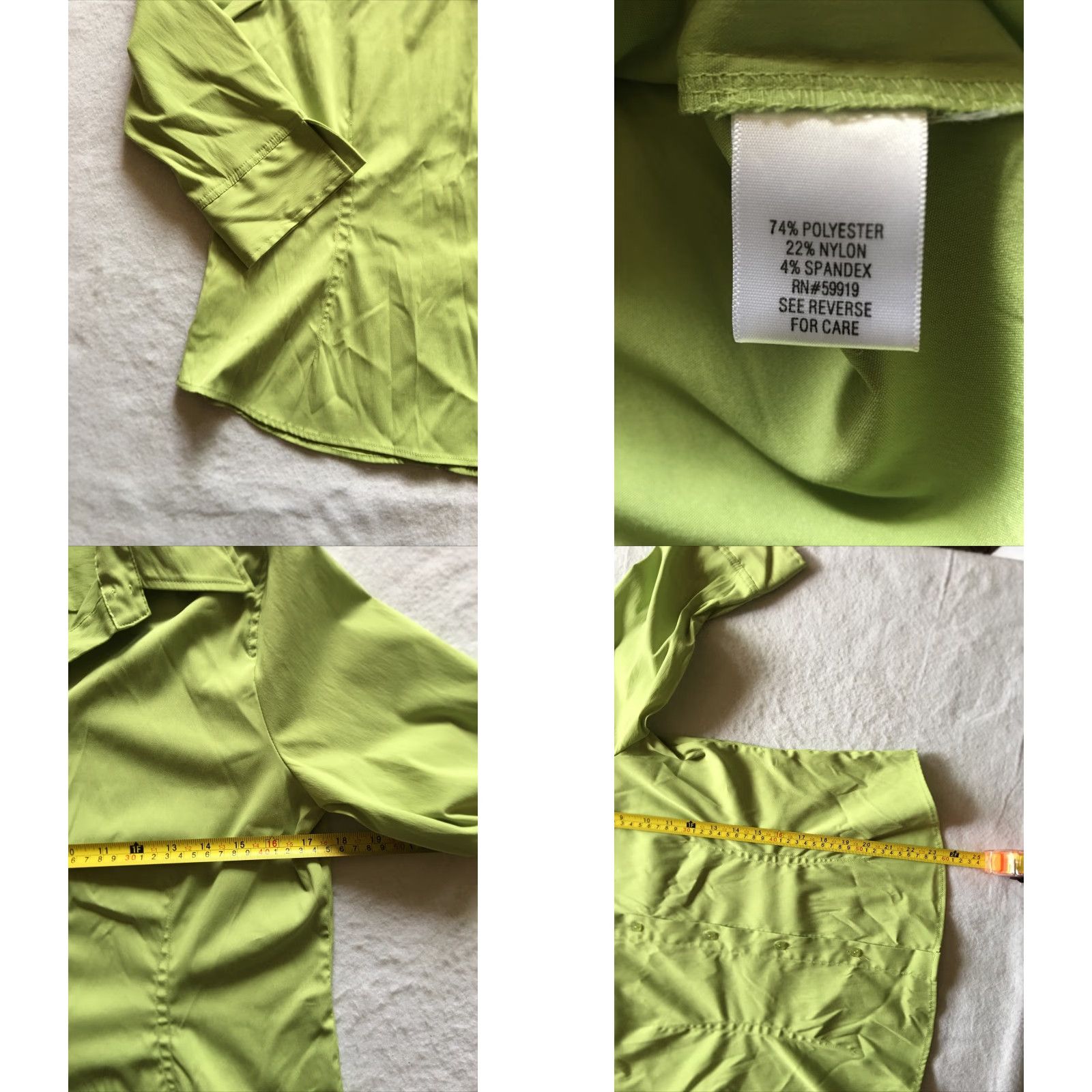 Apt. 9 Apt. 9 Shirt Women’s M Green Long Sleeve Stretch Business Casual / 9-22 Size M / US 6-8 / IT 42-44 - 8 Thumbnail