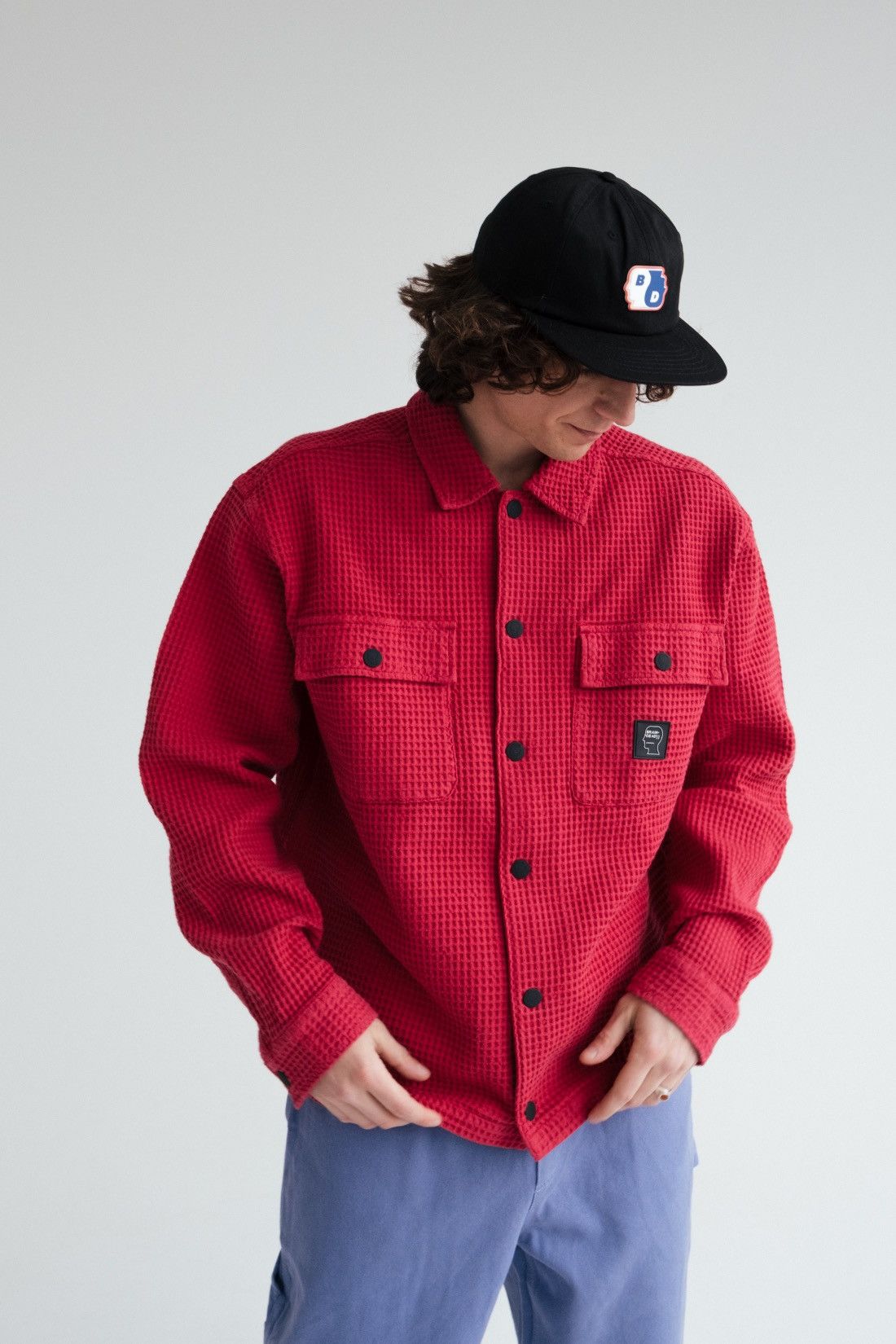 Brain Dead Waffle Button Front Shirt Berry Size US L / EU 52-54 / 3 - 1 Thumbnail