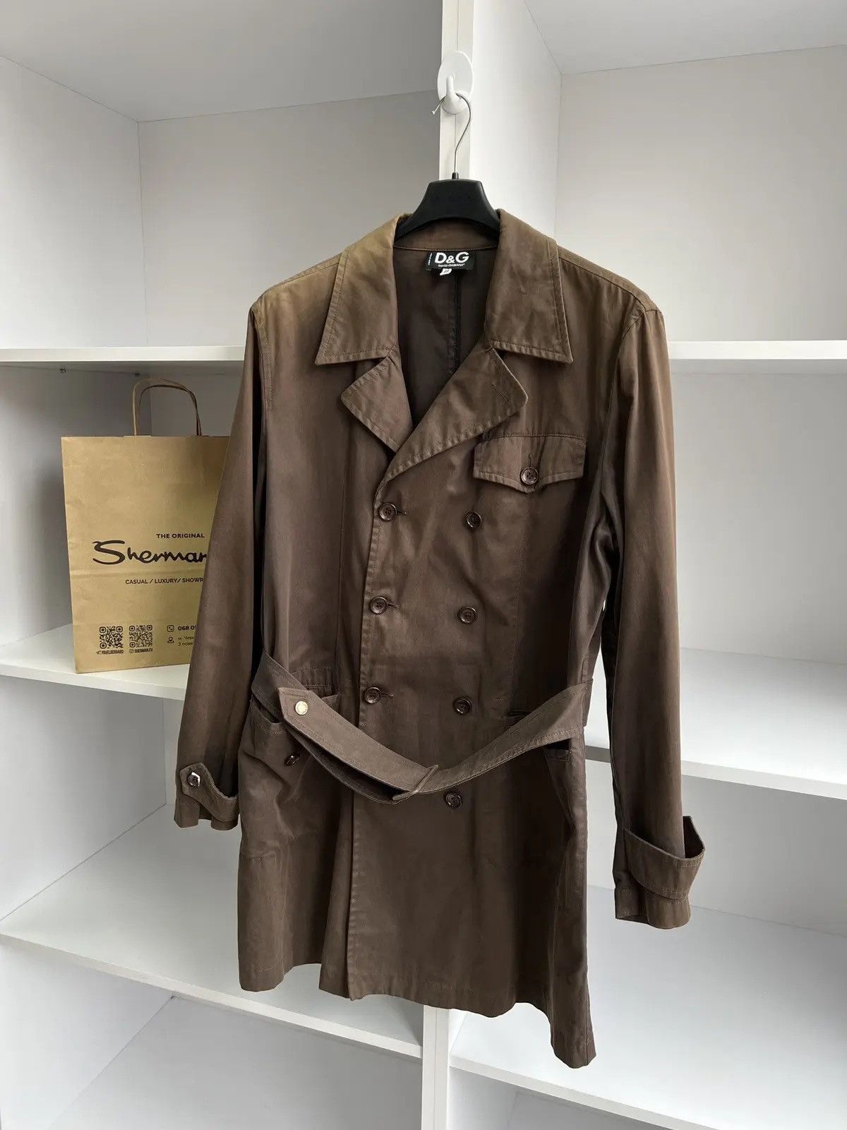 Dolce & Gabbana × Vintage Vintage Dolce Gabbana brown archival trench coat Size US M / EU 48-50 / 2 - 2 Thumbnail