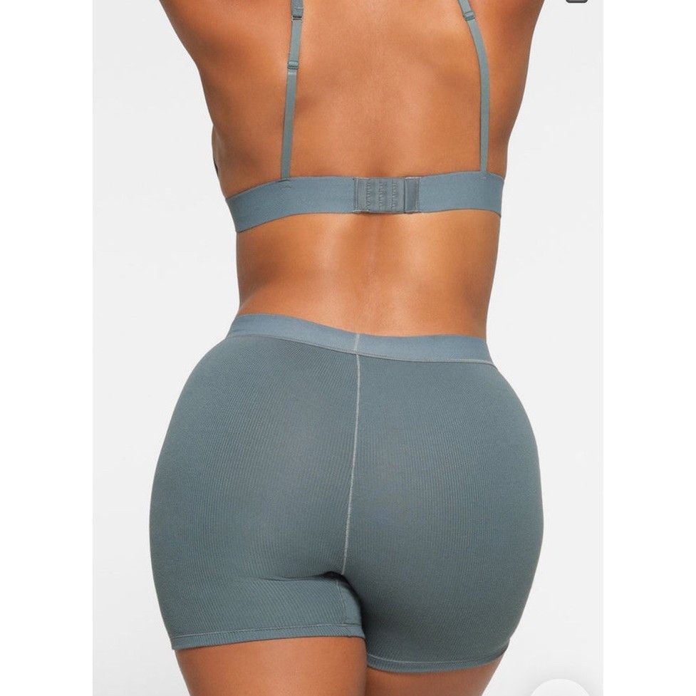 SKIMS Skims Rib Cotton Boxer Short Size ONE SIZE - 4 Thumbnail