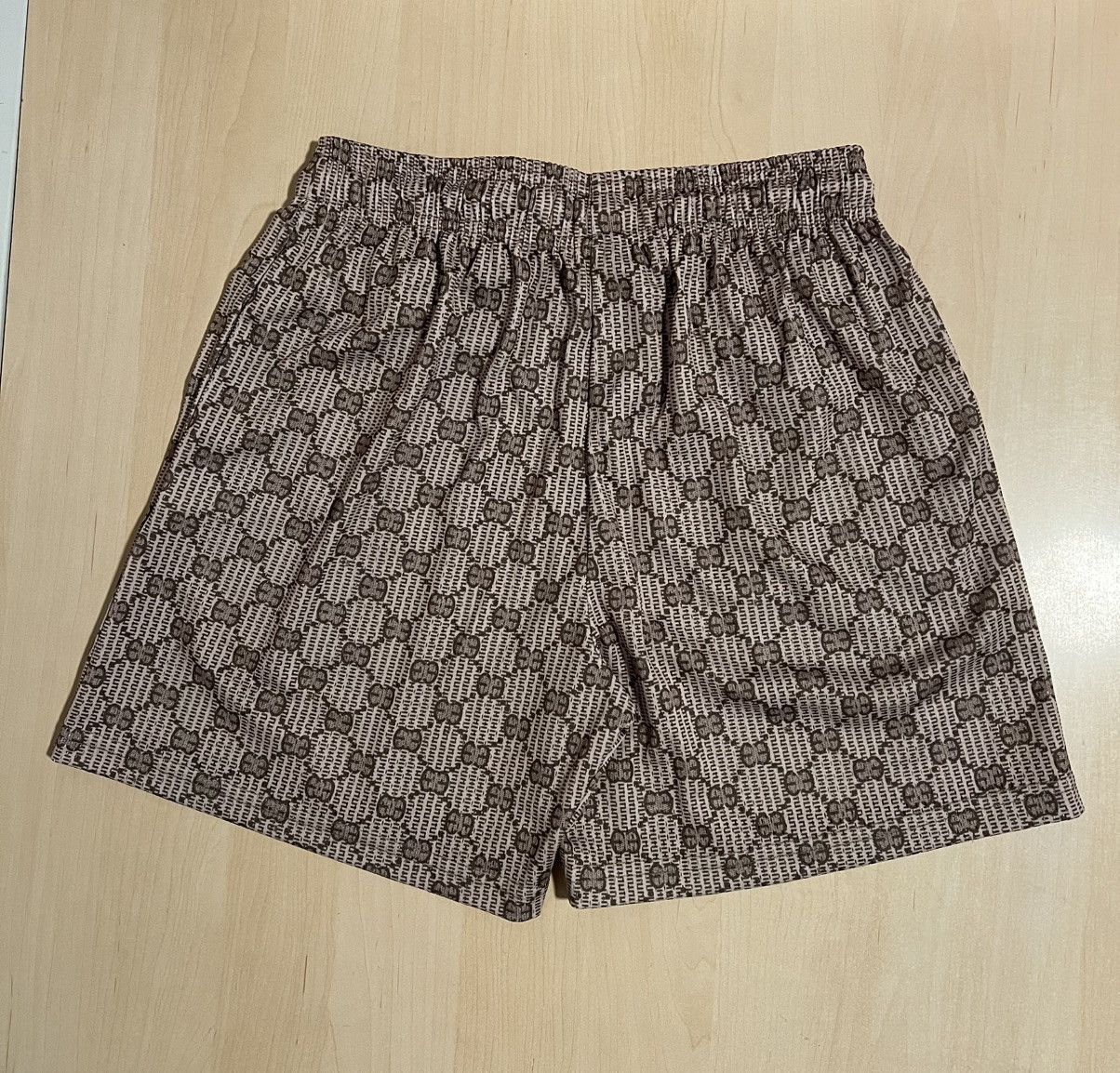 Eric Emanuel Eric Emanuel EE Print Gucci Basic Shorts Beige Black Medium Size US 32 / EU 48 - 2 Thumbnail