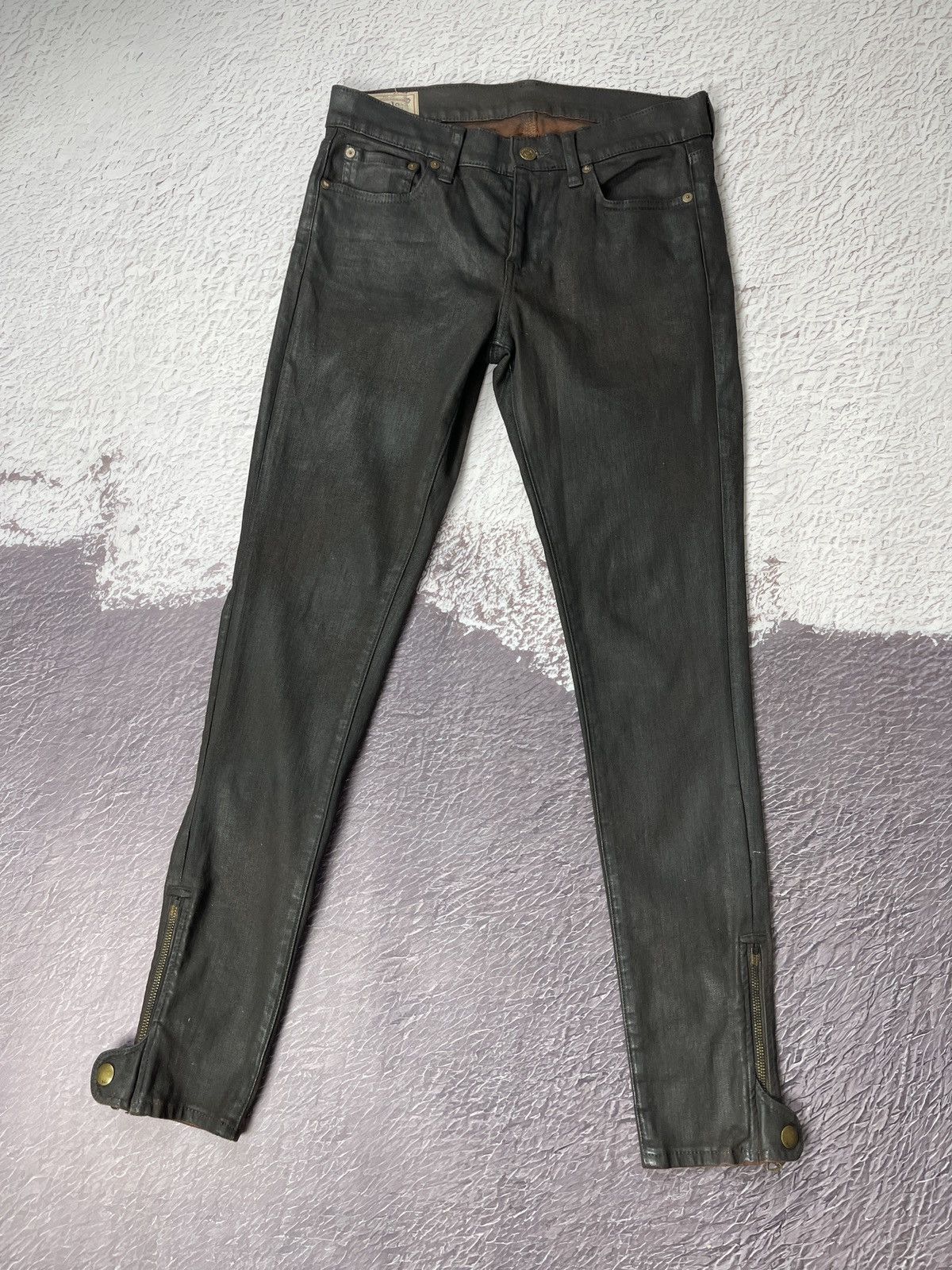 Polo Ralph Lauren Polo Ralph Lauren Talon zipper waxed style jeans pants Size 29" - 1 Thumbnail
