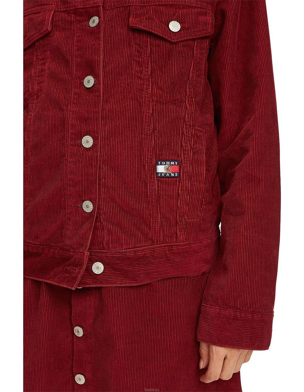 Tommy Hilfiger **TOMMY HILFIGER Corduroy Crest Logo Jacket Size S / US 4 / IT 40 - 2 Thumbnail