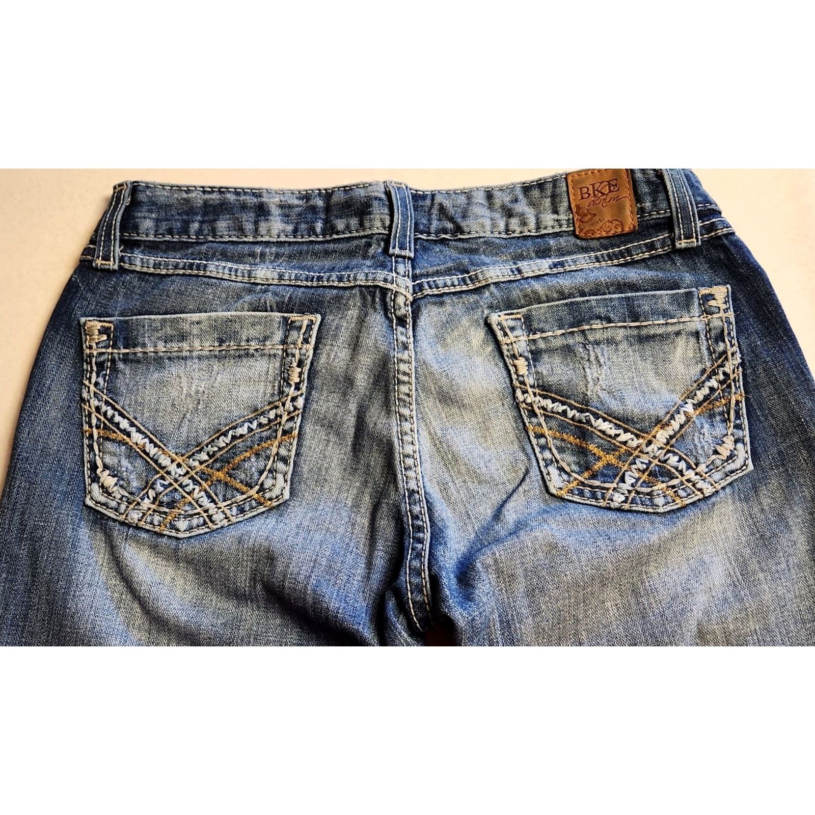 Vintage BKE SIERRA BOOT Denim Jeans Size 27 Womens Blue Distressed Bootcut Regular Rise 28x35.5 5-Pocket Style Vintage No Size 27" / US 4 / IT 40 - 7 Thumbnail