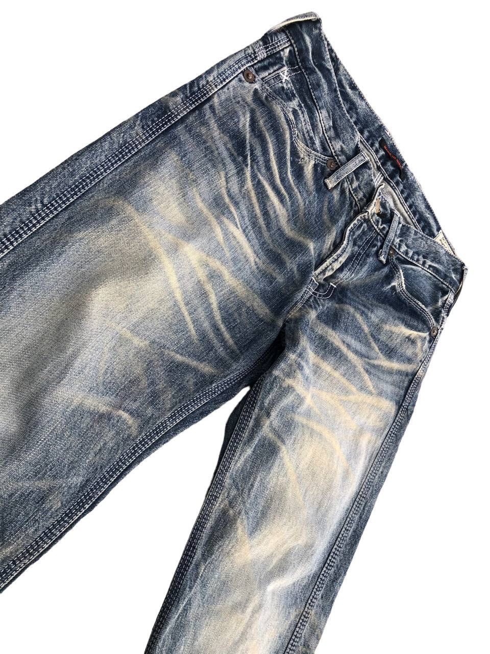 Japanese Brand FLARE BLUE WAY DISTRESSED DENIM MADE IN NIPPON Size US 30 / EU 46 - 4 Thumbnail