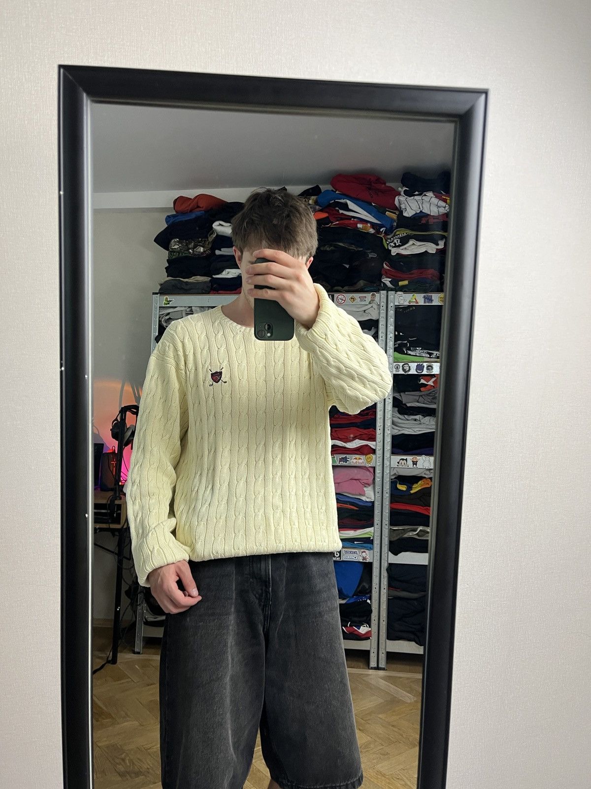 Vintage Polo Ralph Lauren Cable Knit Sweater 90s Y2K