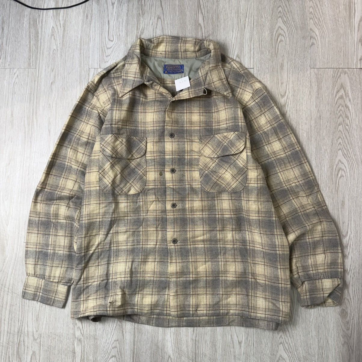 Pendleton PENDLETON pure virgin wool USA plaid flannel button vintage Size US XXL / EU 58 / 5 - 1 Thumbnail