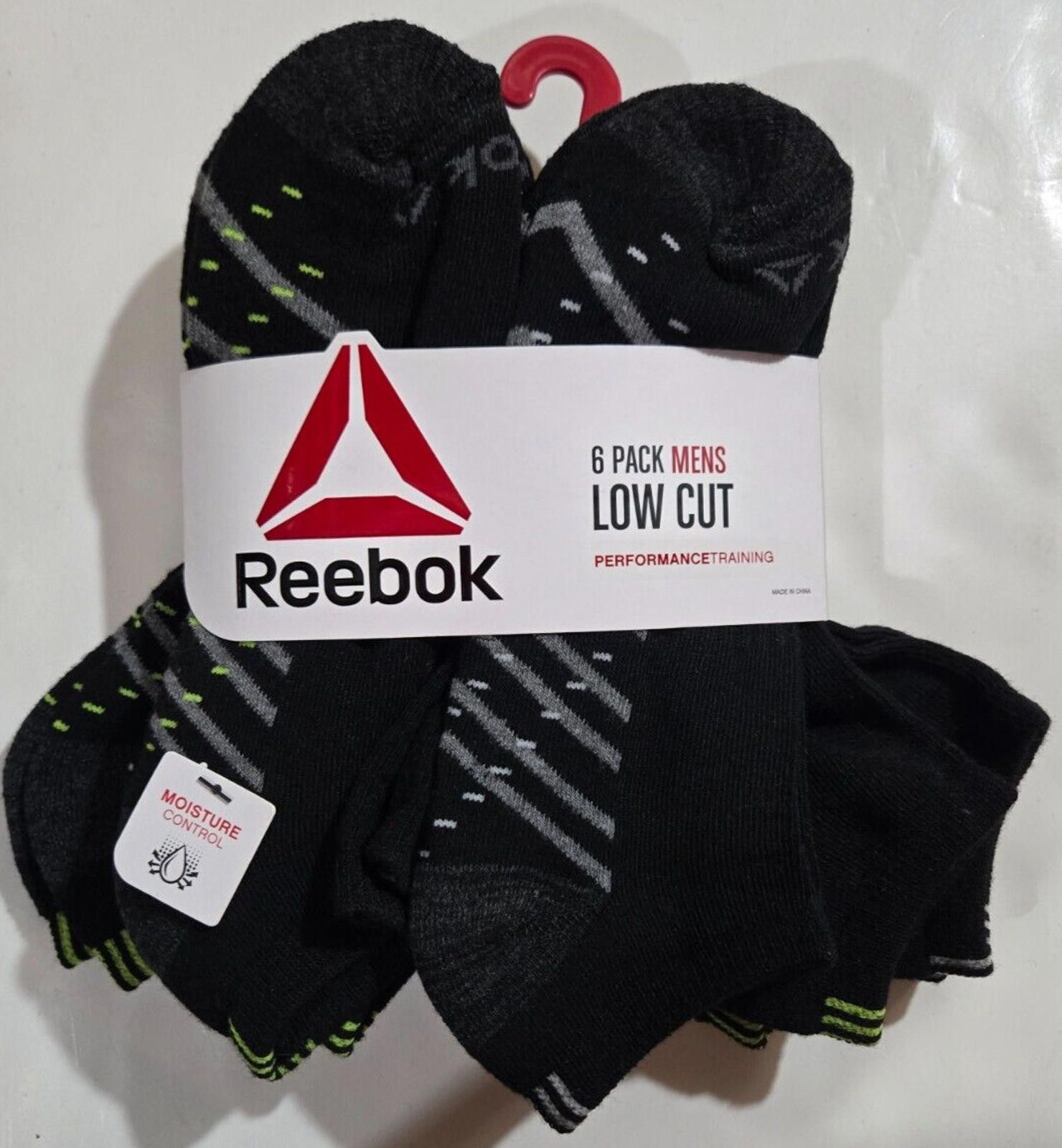 Reebok Men's Reebok Low Cut Socks Stretch Cushion NWT Size ONE SIZE - 1 Thumbnail