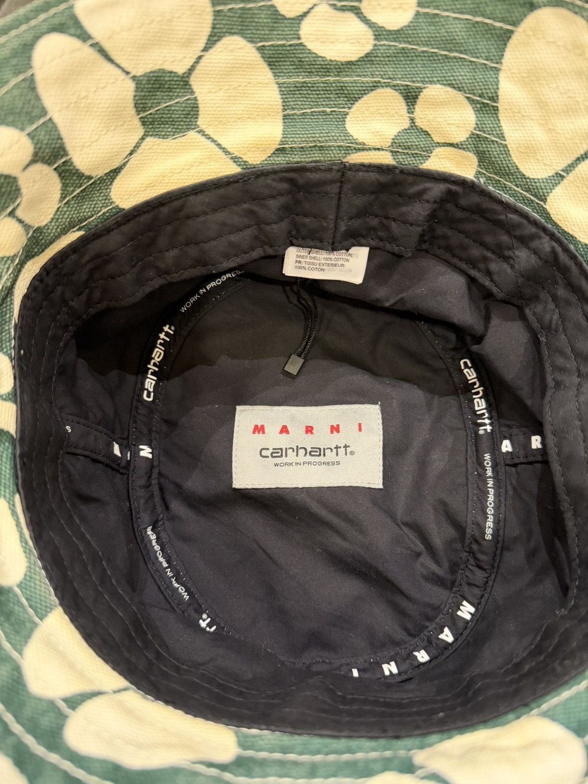Carhartt Wip × Marni Marni x Carhartt WIP Floral Print Canvas Bucket Hat Size ONE SIZE - 3 Thumbnail