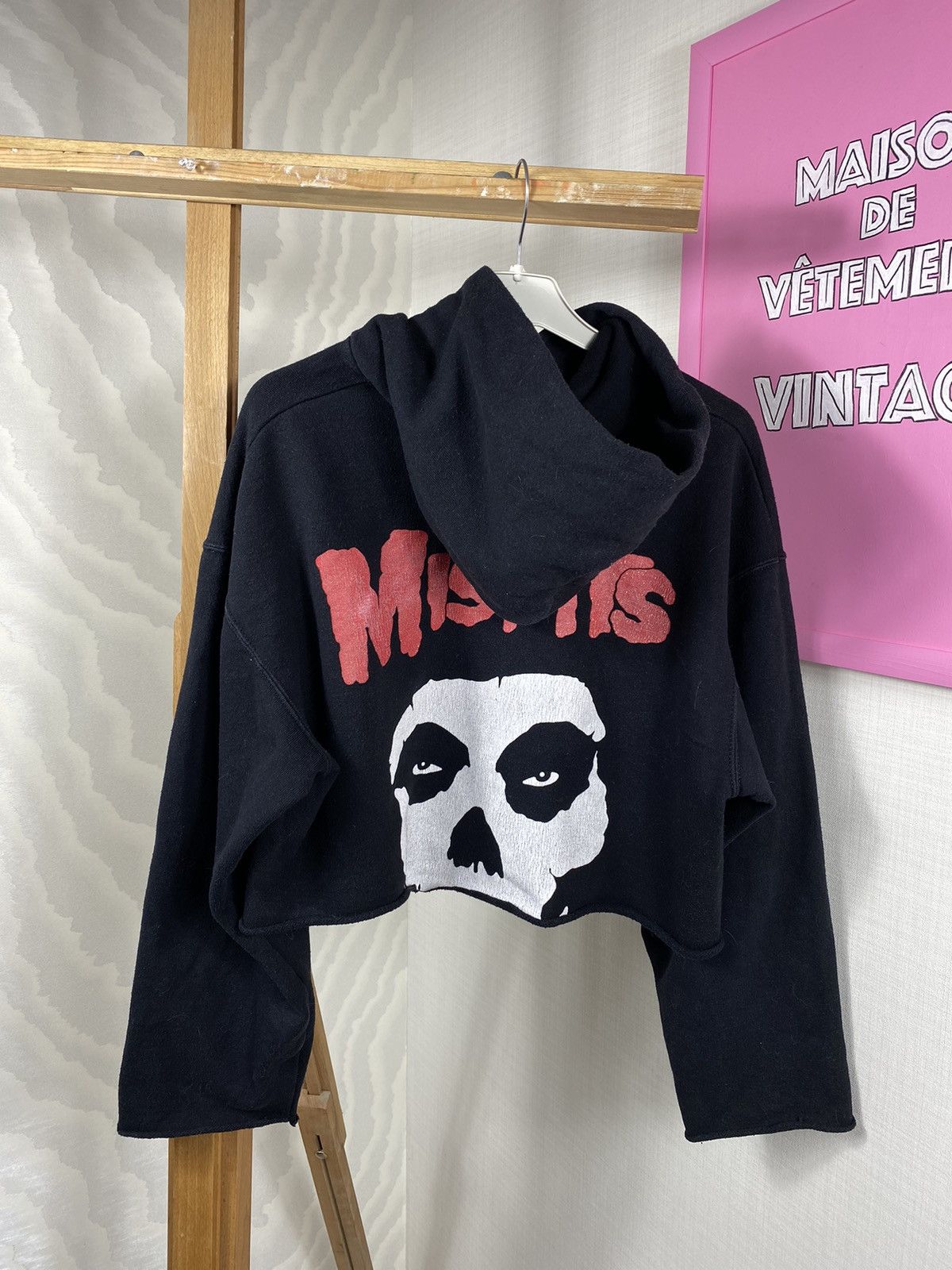 Fruit Of The Loom Misfits Skull Crop Hoodie Size M / US 6-8 / IT 42-44 - 2 Thumbnail