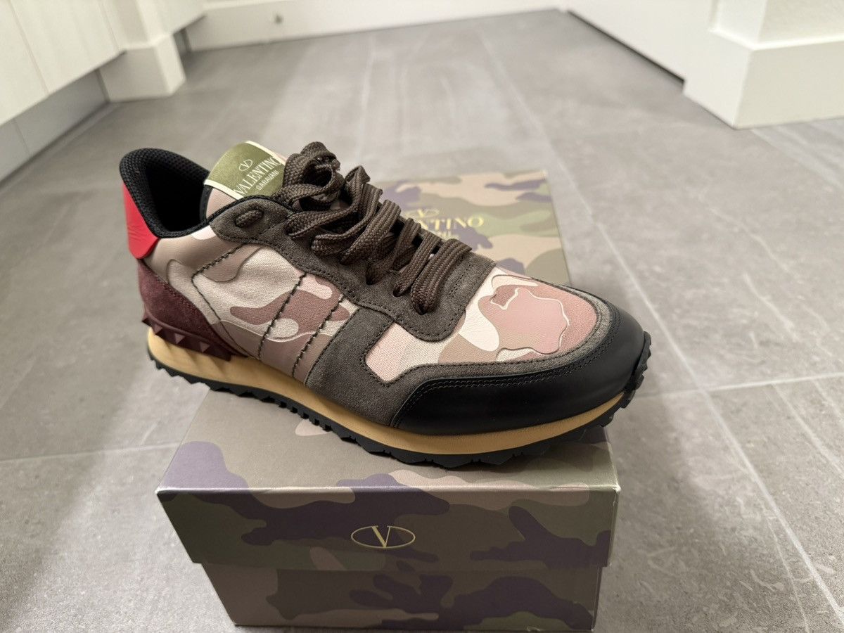 Valentino CAMOUFLAGE ROCKRUNNER SNEAKERS LEATHER & CANVAS Size US 11 / IT 41 - 6 Thumbnail