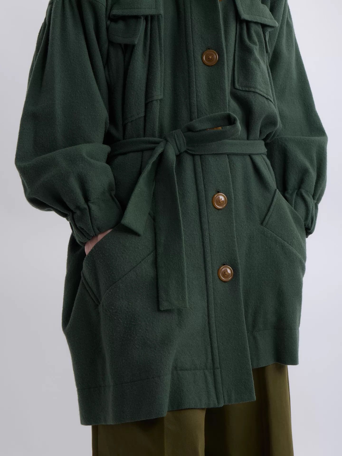 Vivienne Westwood VIVIENNE WESTWOOD 90s RL Dark Green Wool Belted Jacket Size XS / US 0-2 / IT 36-38 - 5 Thumbnail