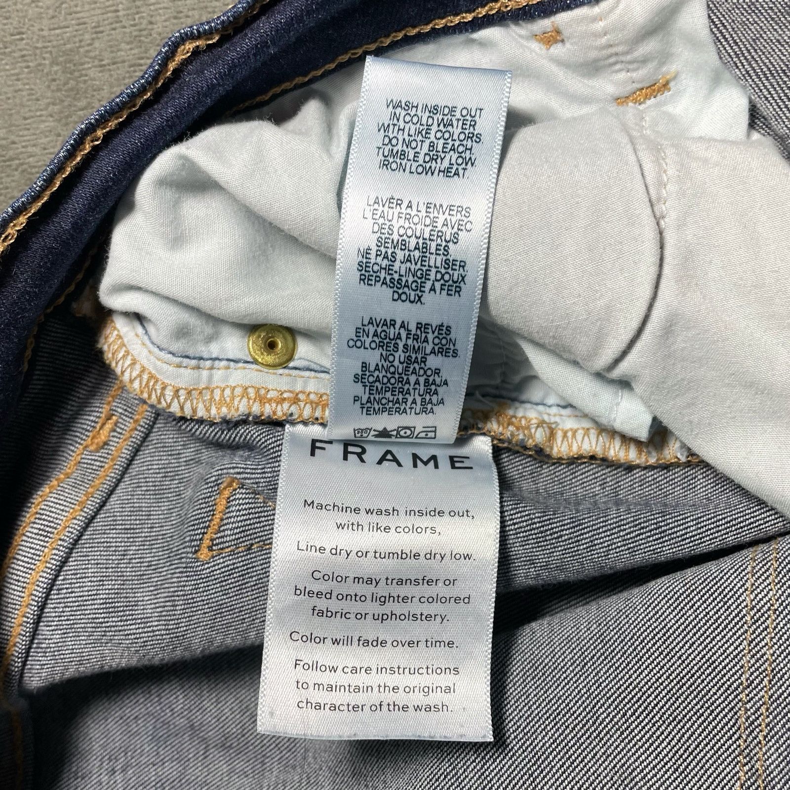 Frame FRAME Le High Straight Raw Stagger Jeans "Cabana" - Size 28 Size 29" - 9 Thumbnail