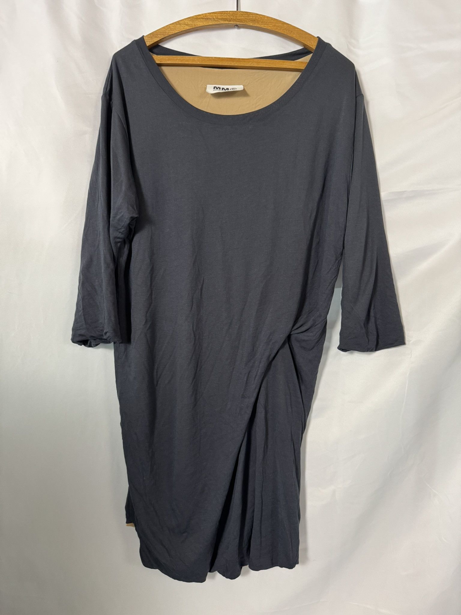 Maison Margiela MM6 Martin Margiela Charcoal Grey Viscose Twist-Gathered Size M / US 6-8 / IT 42-44 - 1 Thumbnail