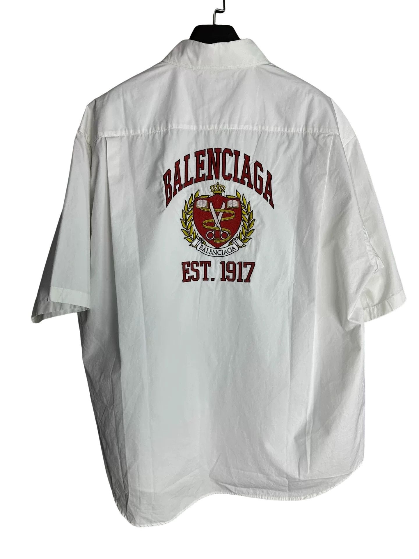 Balenciaga Balenciaga Est 1917 Crest Embroidered Shirt 40 Size US M / EU 48-50 / 2 - 1 Thumbnail