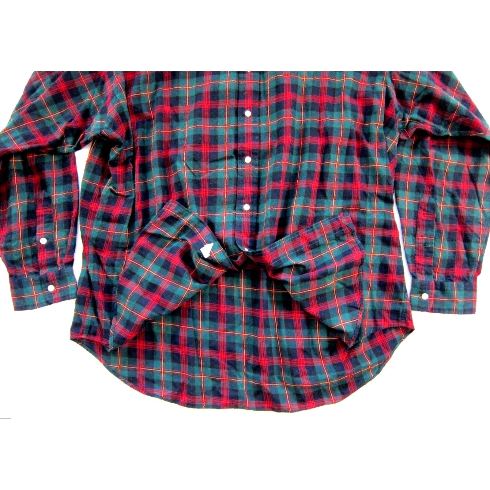 Ralph Lauren VINTAGE Ralph Lauren Blake Shirt Men XL Plaid 100% Cotton Long Sleeve Button-Down Button-Up Red Green 90s Mens Size US XL / EU 56 / 4 - 5 Thumbnail