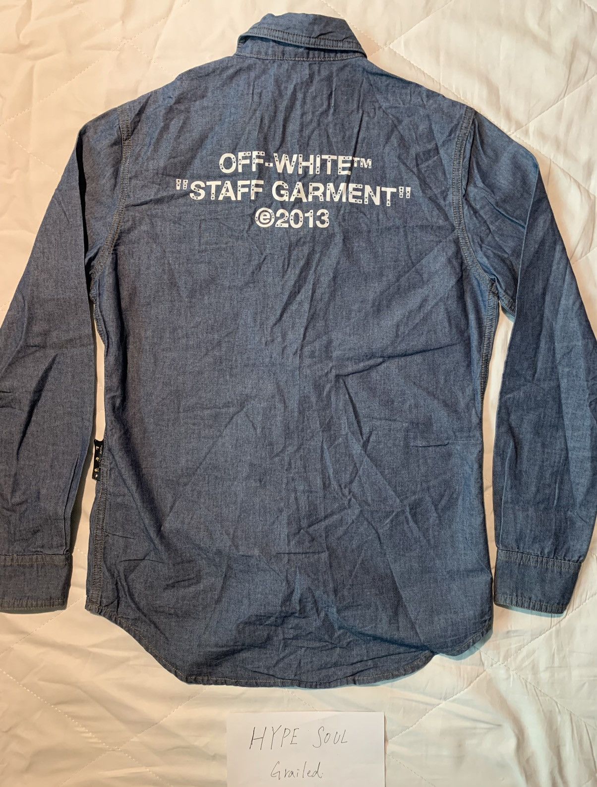 Off-White OFF-WHITE ""STAFF GARMENT"" SHIRT Size US XXS / EU 40 - 7 Thumbnail