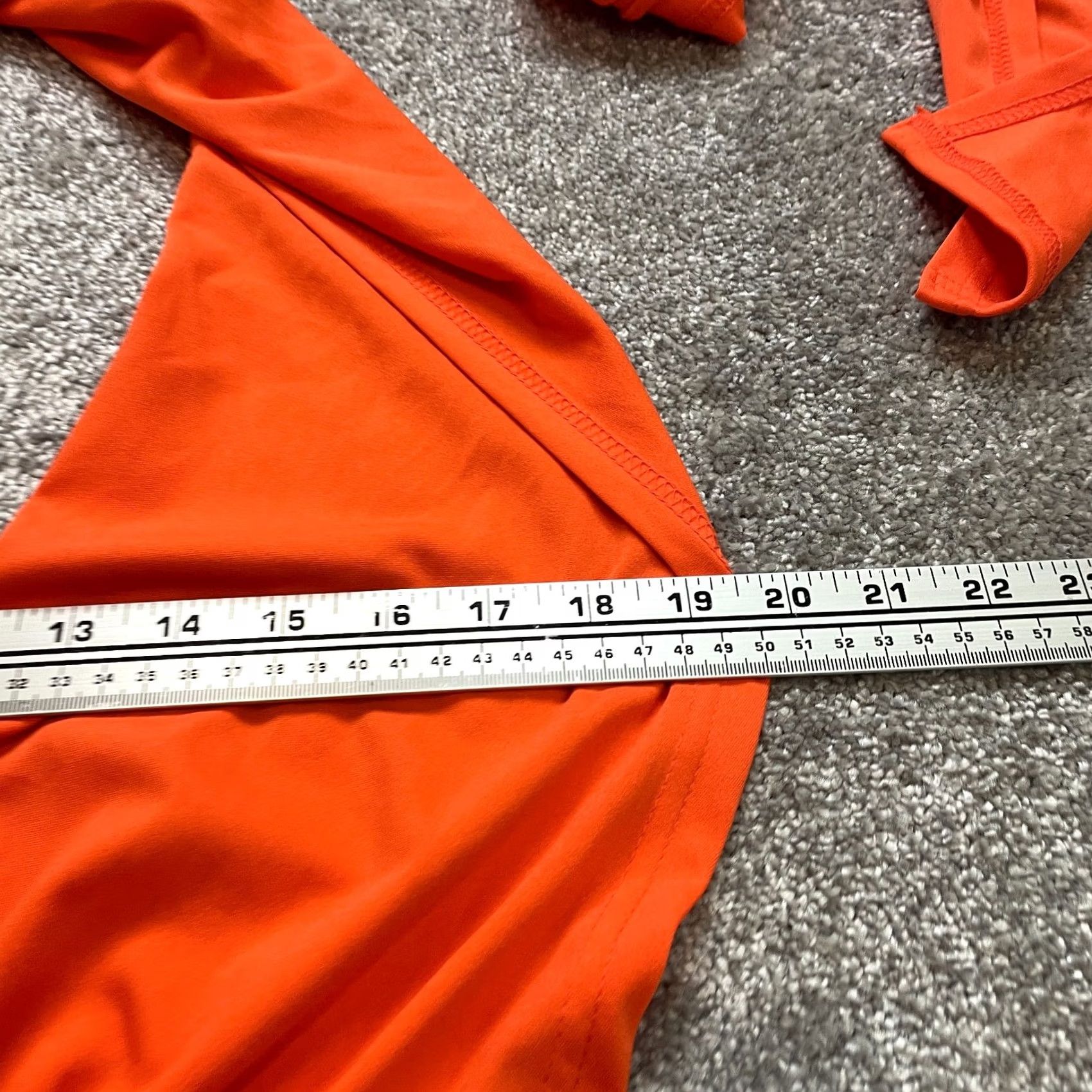 B Sides Chicme Dress Womens XXL Orange Halter Strappy Fringed Sides Solid Midi Party Size XXL / US 16-18 / IT 52-54 - 7 Thumbnail