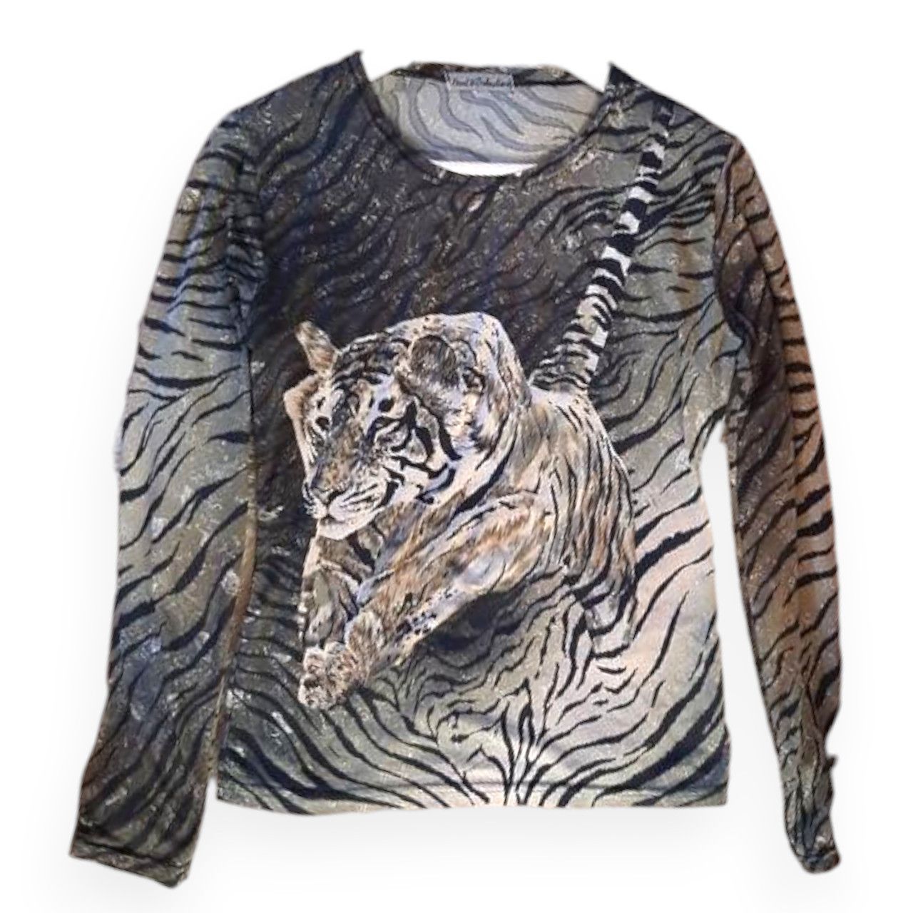 Japanese Brand Tiger print longsleeve sz S Size S / US 4 / IT 40 - 1 Thumbnail