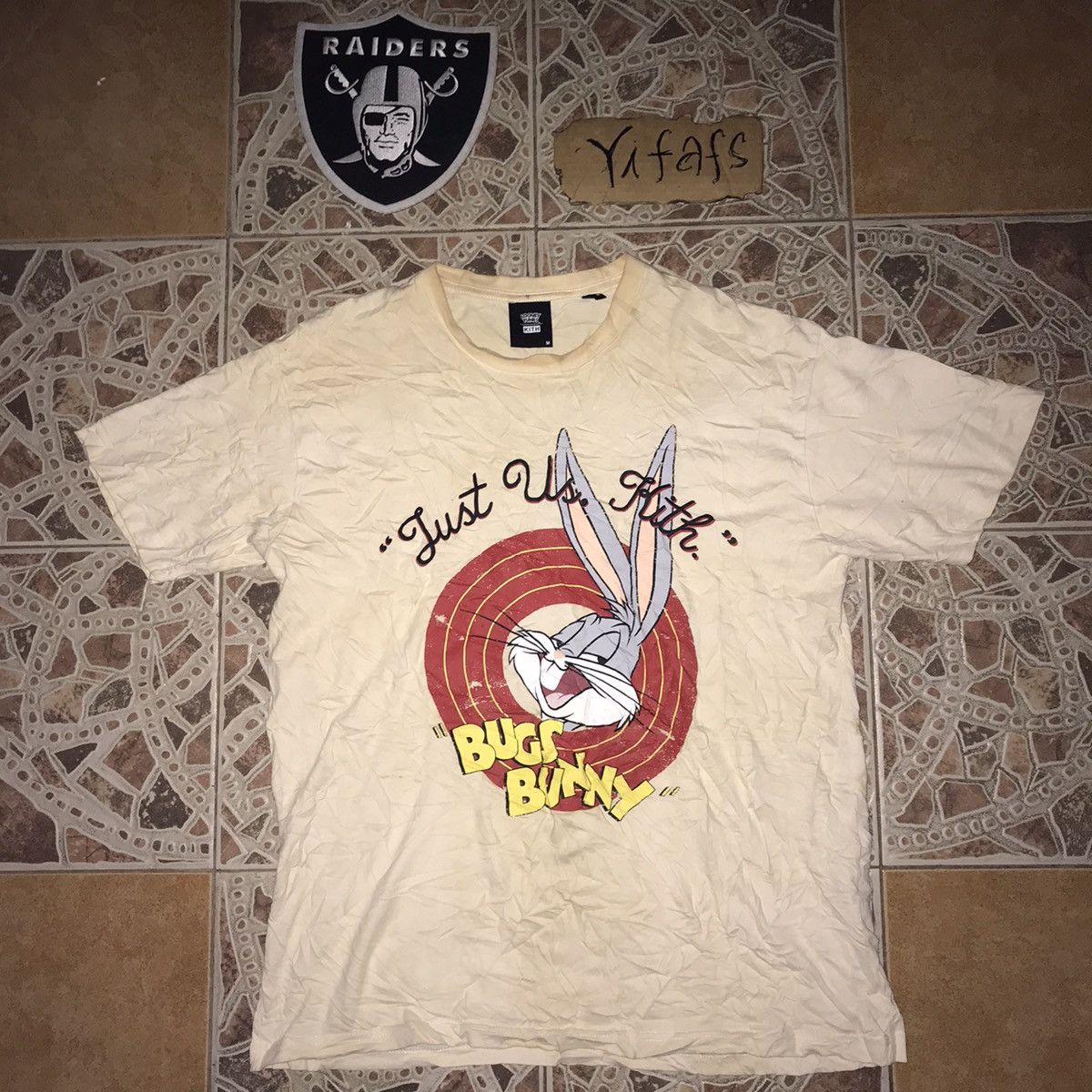 image of Looney Tunes X Kith Vintage Tee in White, Men's (Size Medium)