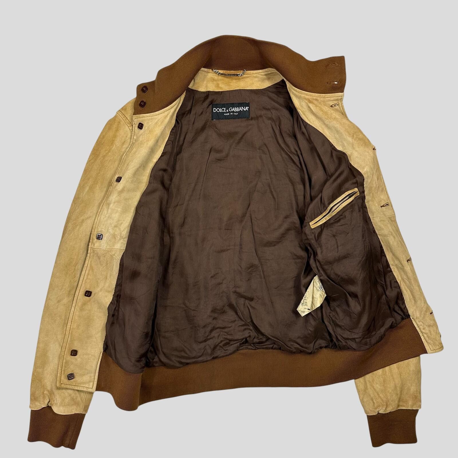 Dolce & Gabbana Dolce & Gabanna 00’s Goatskin Leather Flight Jacket - M Size US M / EU 48-50 / 2 - 5 Thumbnail