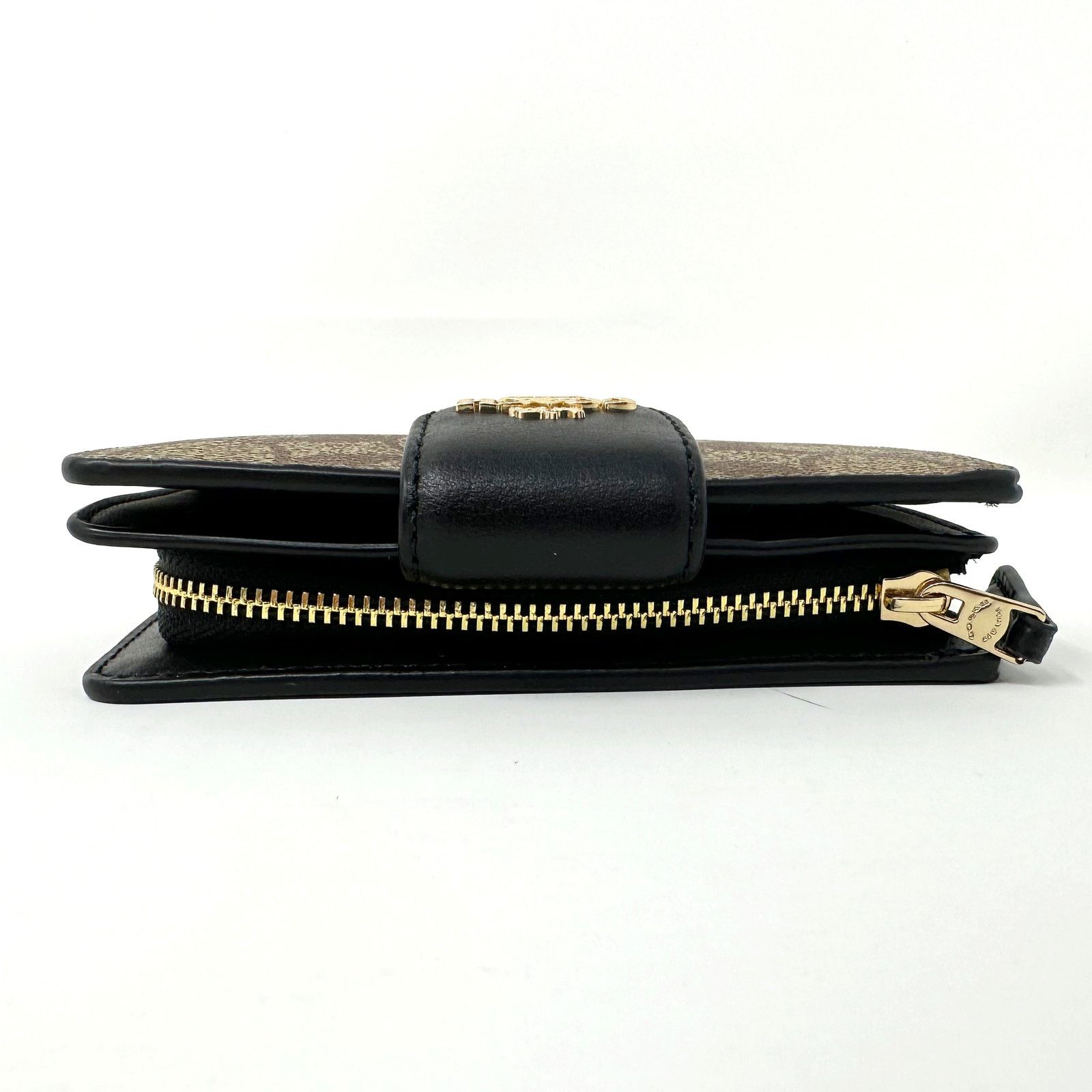 Coach Coach Medium Corner Zip Wallet Signature Canvas Khaki C0082 Size ONE SIZE - 9 Thumbnail