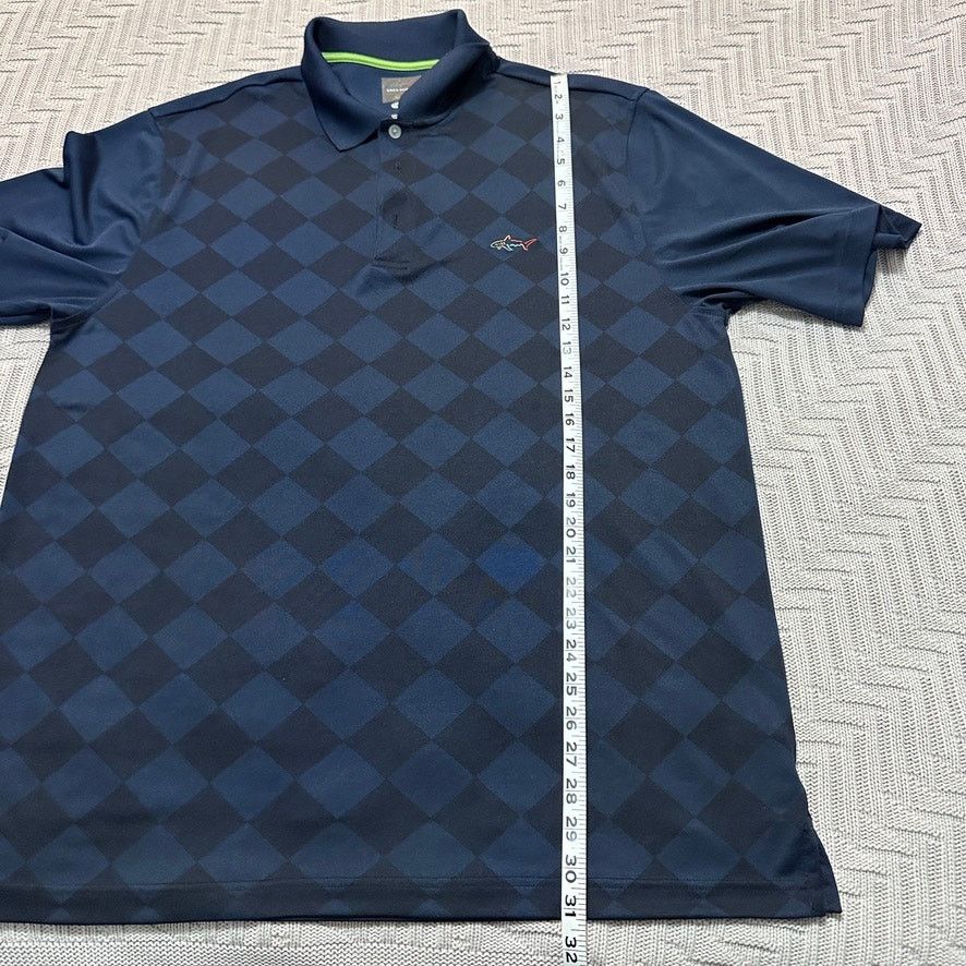 Greg Norman Greg Norman navy blue harlequin polo shirt size XL Size US XL / EU 56 / 4 - 6 Thumbnail