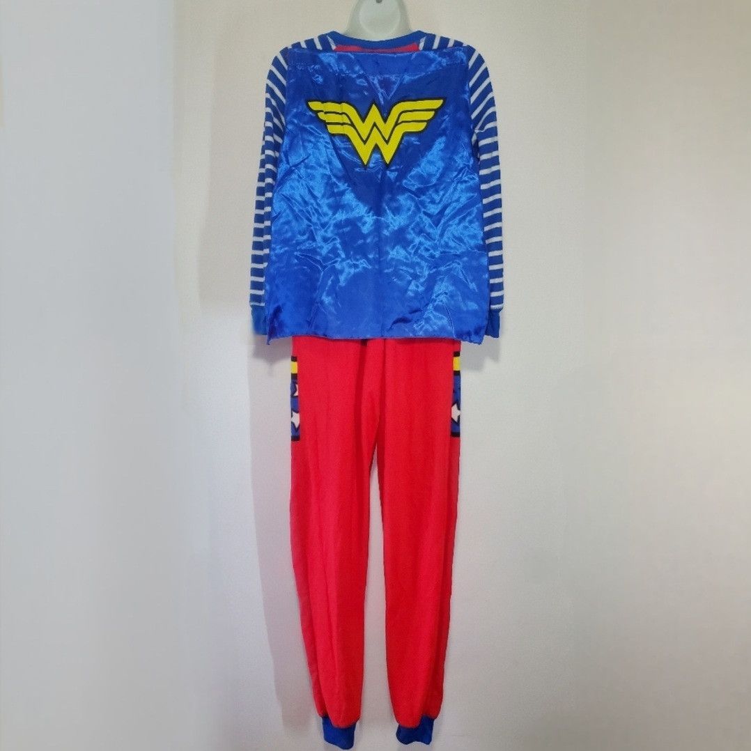 DC Comics Wonder Woman Sze XS/S PJs Onesie Pajamas Hero Fleece Long Size 28" / US 6 / IT 42 - 2 Thumbnail