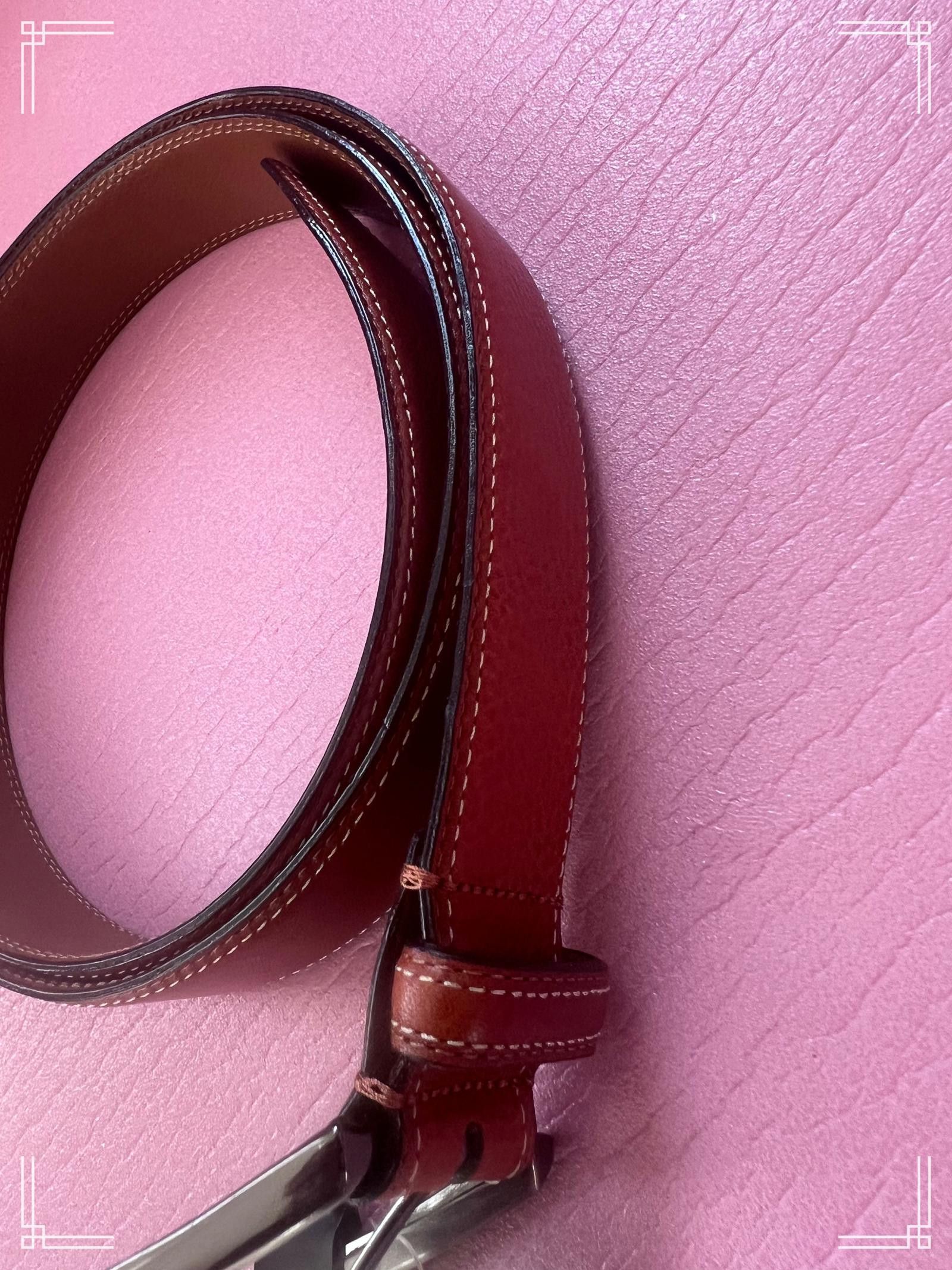 Designer Made in Italy Brown Leather Belt - Size 42 Size ONE SIZE - 2 Thumbnail