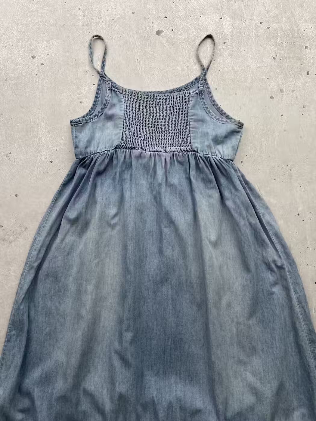 Other Vintage Denim Flared Maxi Skirt Size S / US 4 / IT 40 - 6 Thumbnail