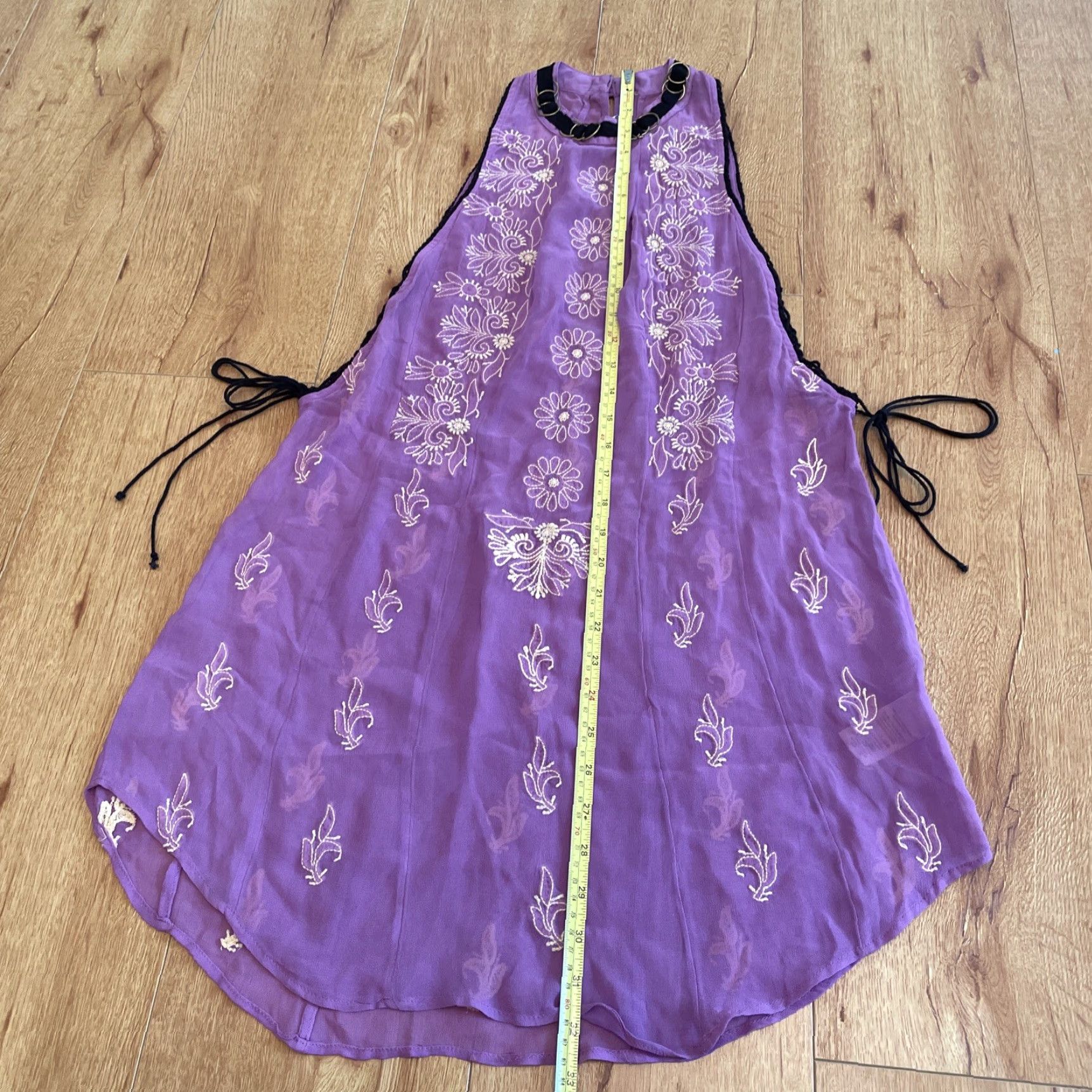 Free People Free People Tunic Women M Purple Sheer Embroidered Lilac Sunset Kisses Size M / US 6-8 / IT 42-44 - 7 Thumbnail