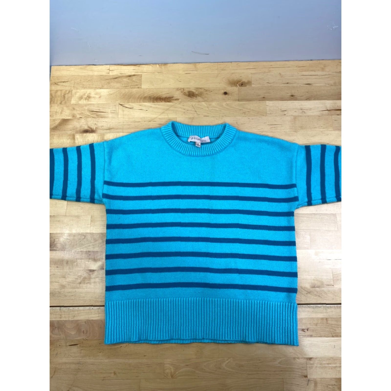 Vintage Philosophy Sweater Womens M Blue Knit Casual Crew Neck Long Sleeve Size M / US 6-8 / IT 42-44 - 2 Thumbnail