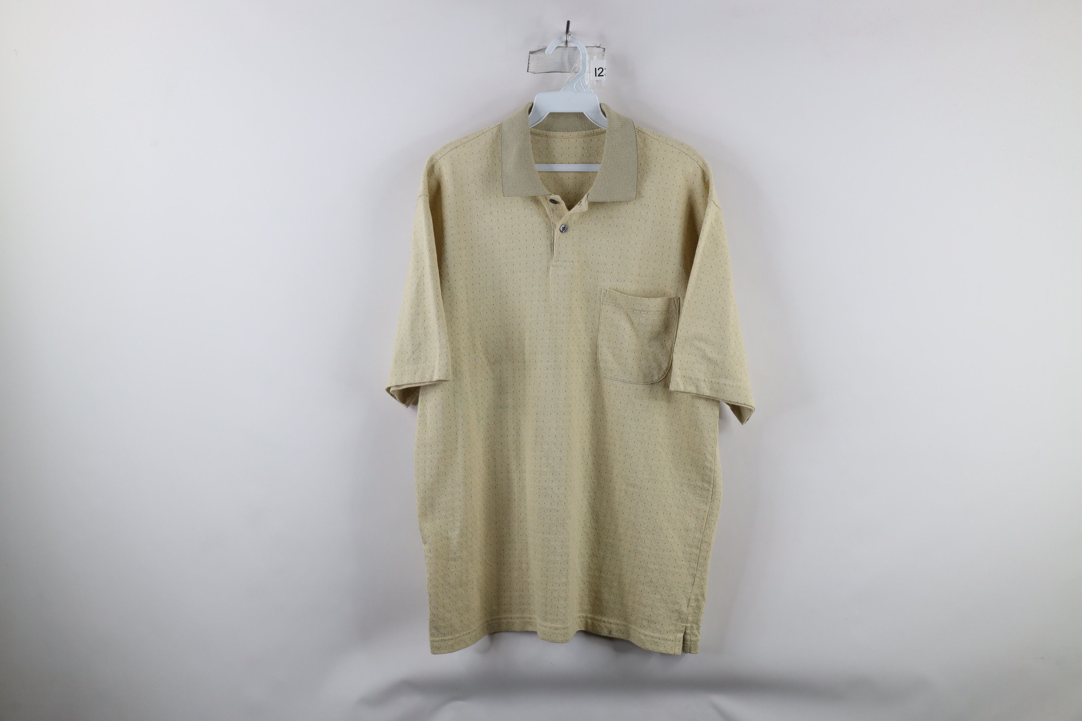 Vintage Vintage 90s Streetwear Geometric Collared Golf Polo Shirt Size US L / EU 52-54 / 3 - 1 Thumbnail
