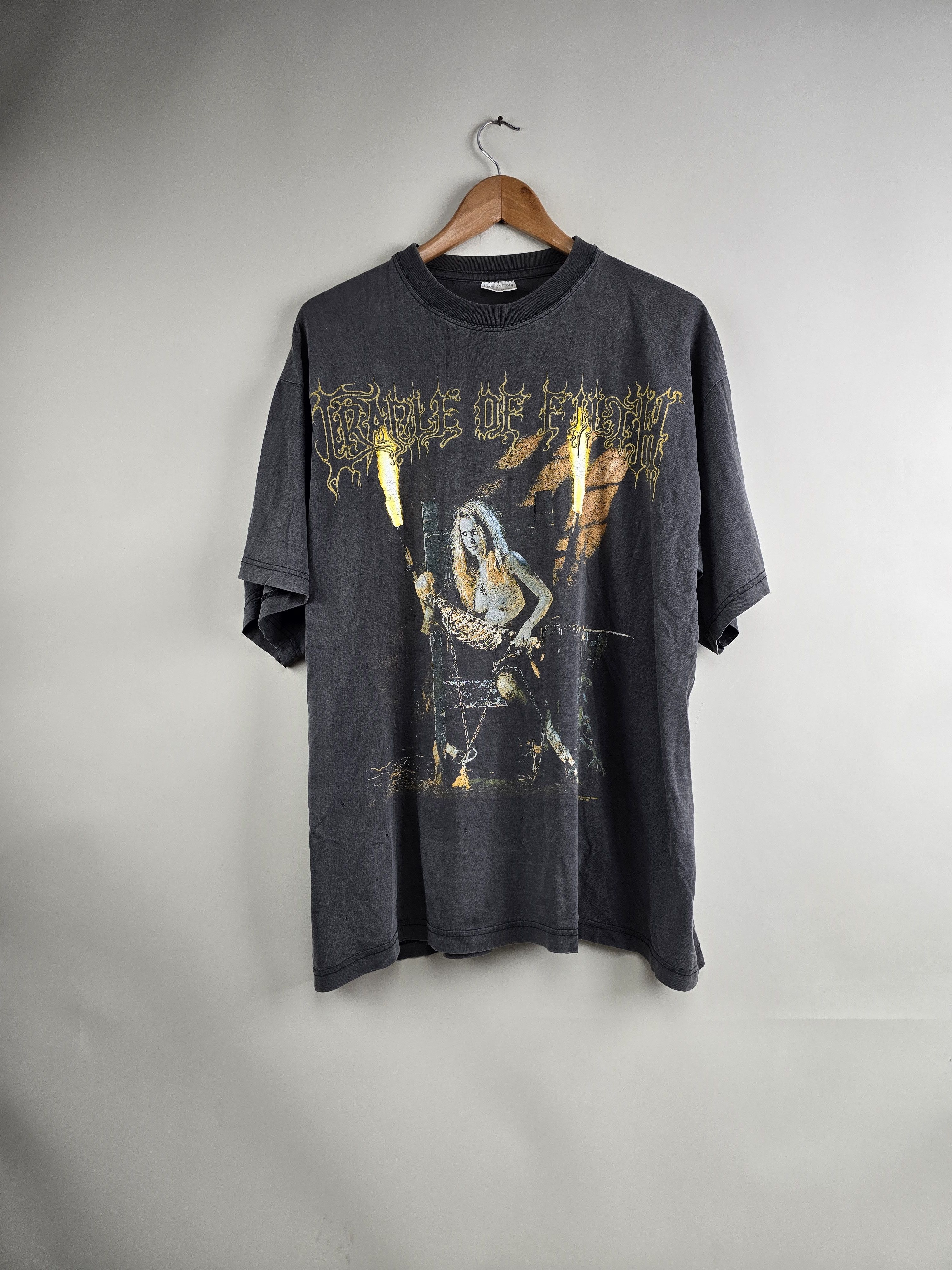 image of Band Tees x Rock Tees 1997 Cradle Of Filth Dead Girls Don't Say No XL 23" 29.5" in Black, Men's