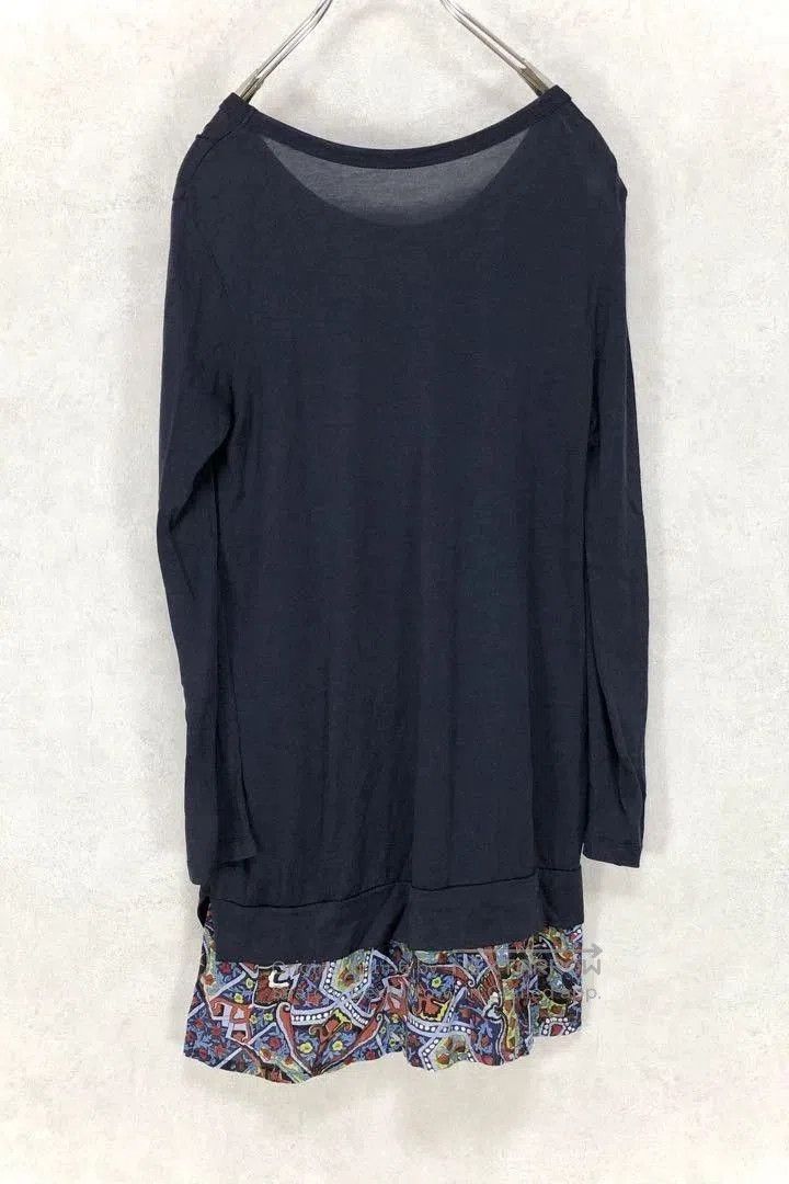 Yohji Yamamoto Yohji Yamamoto Y's Long Sleeve patchwork long T-shirt Size US M / EU 48-50 / 2 - 2 Thumbnail