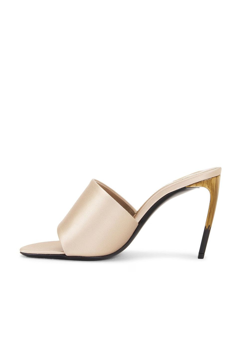 Saint Laurent Paris o1w1db10526 800068 Lodge Mules in Satin Crepe Partridge Pink Size US 9 / IT 39 - 5 Thumbnail