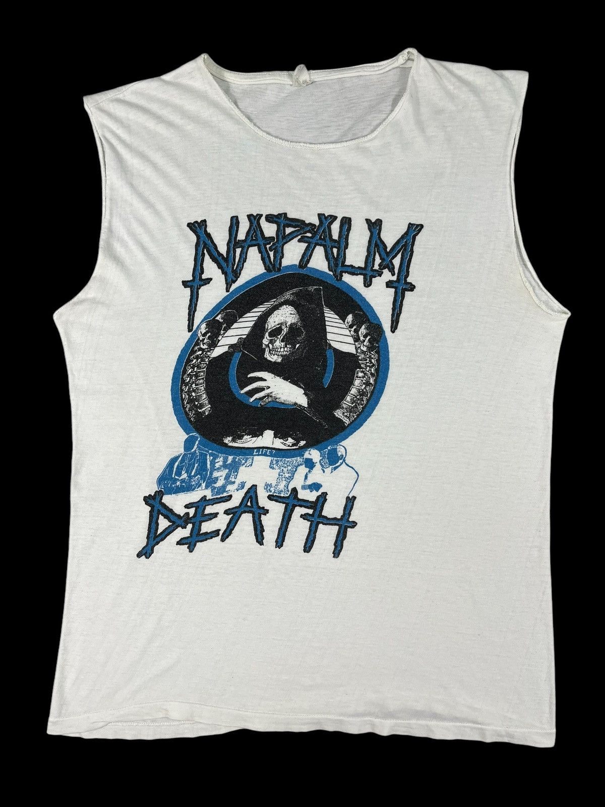 Band Tees × Vintage 1989 Napalm Death Life? Vintage Tank Top T-shirt Size US XL / EU 56 / 4 - 1 Thumbnail