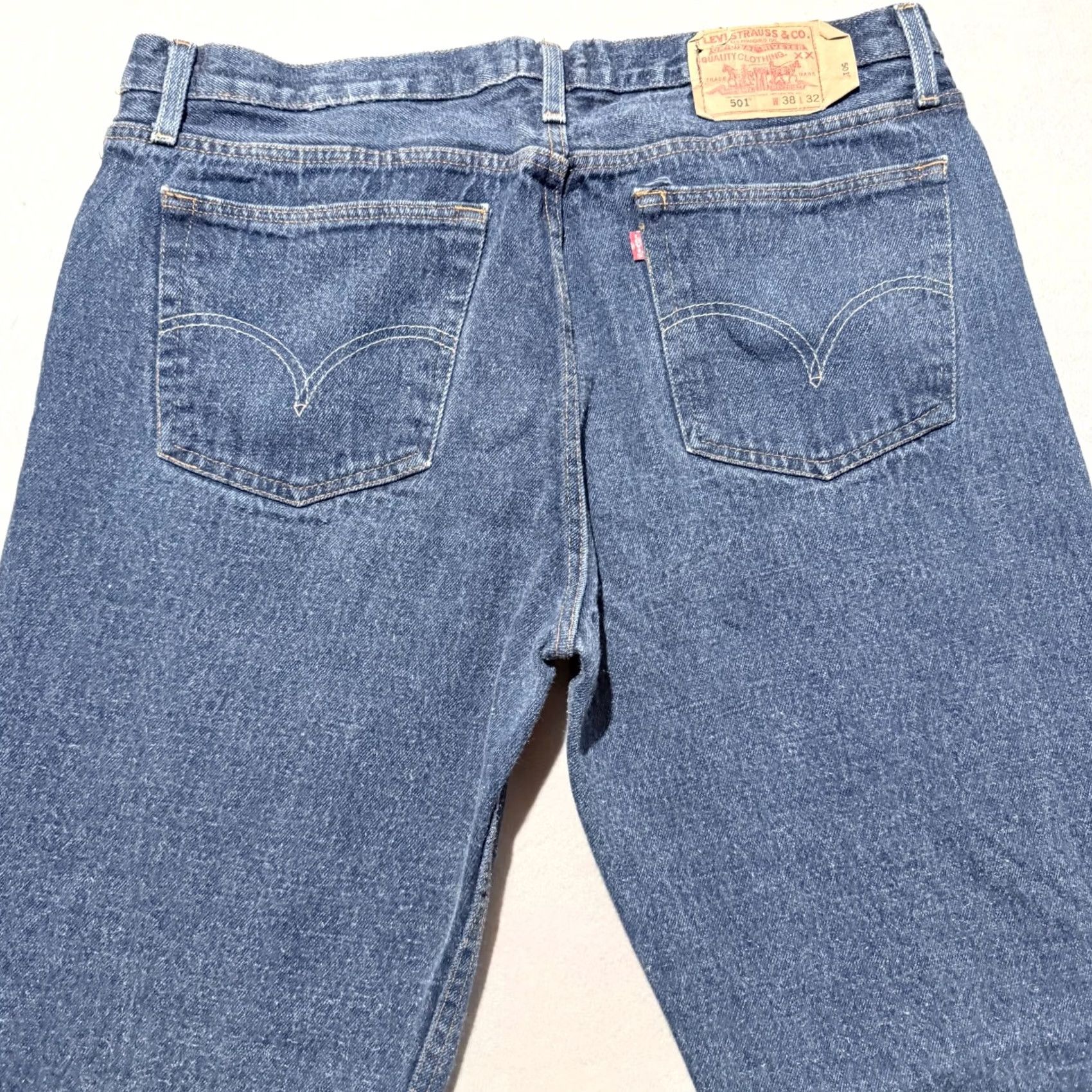 Levi's Vintage Levi's 501 Original Straight Leg Button-Fly Jeans Blue Denim Y2K 38X32 Size US 38 / EU 54 - 4 Thumbnail