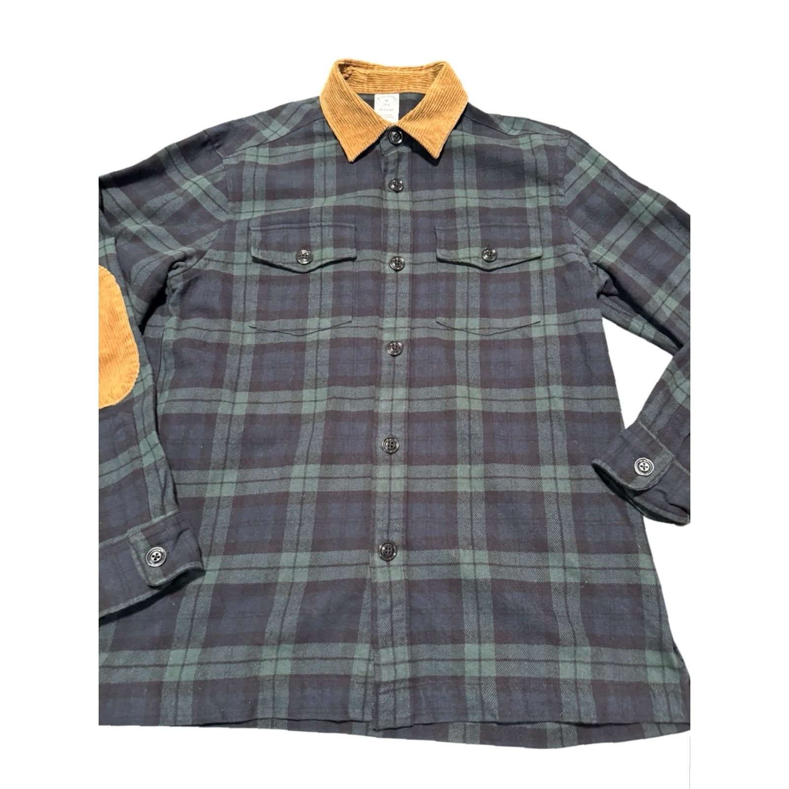 Brooks Brothers VINTAGE Brooks Brothers 1818 Flannel Shirt M Regular Plaid Green Cotton Long Sleeve Button-Up Collared Elbow Patches Men Regular Size US M / EU 48-50 / 2 - 3 Thumbnail