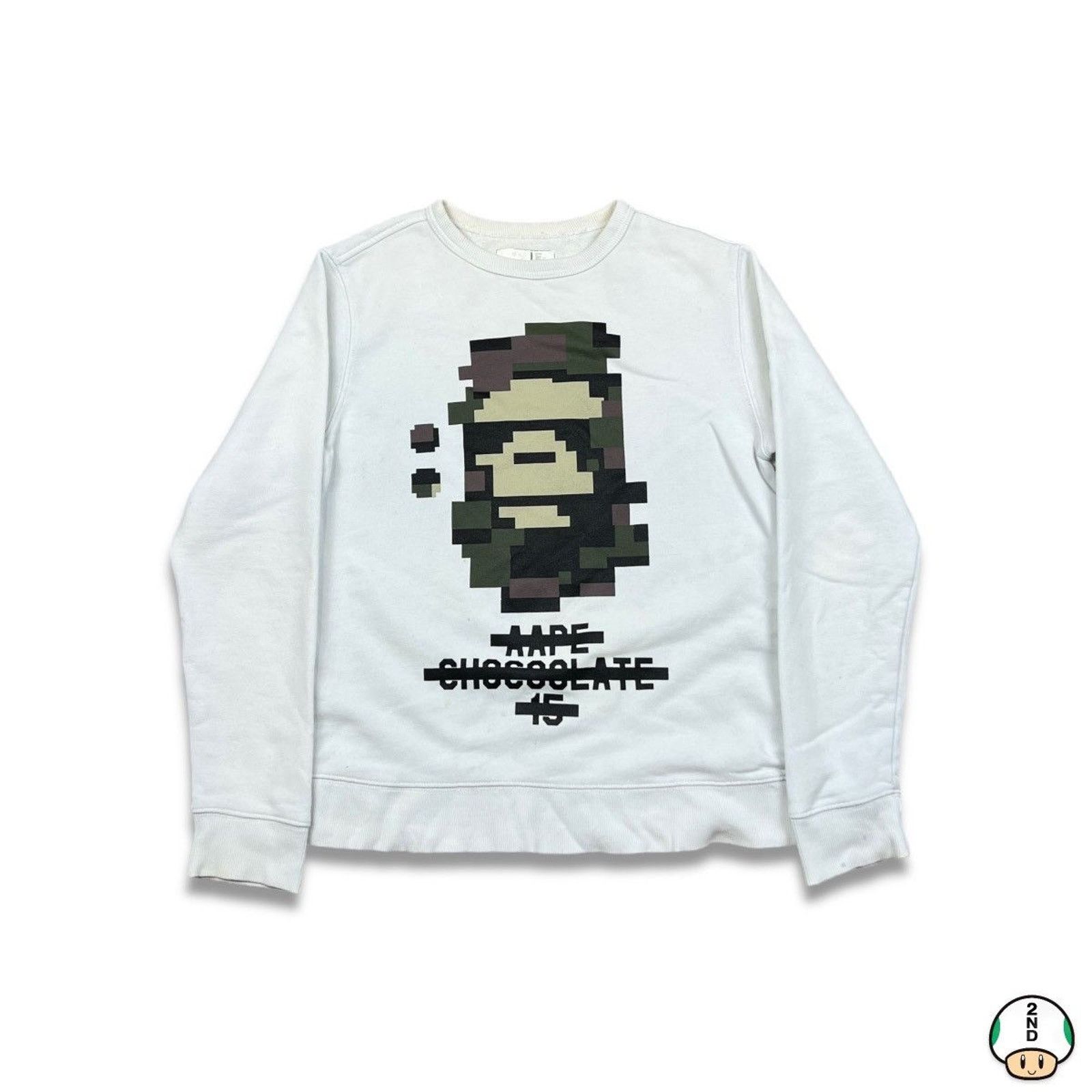 Aape × CHOCOOLATE AAPE x Chocolate Sweatshirt Pixel Ape Head Pullover Crew Size US S / EU 44-46 / 1 - 1 Thumbnail