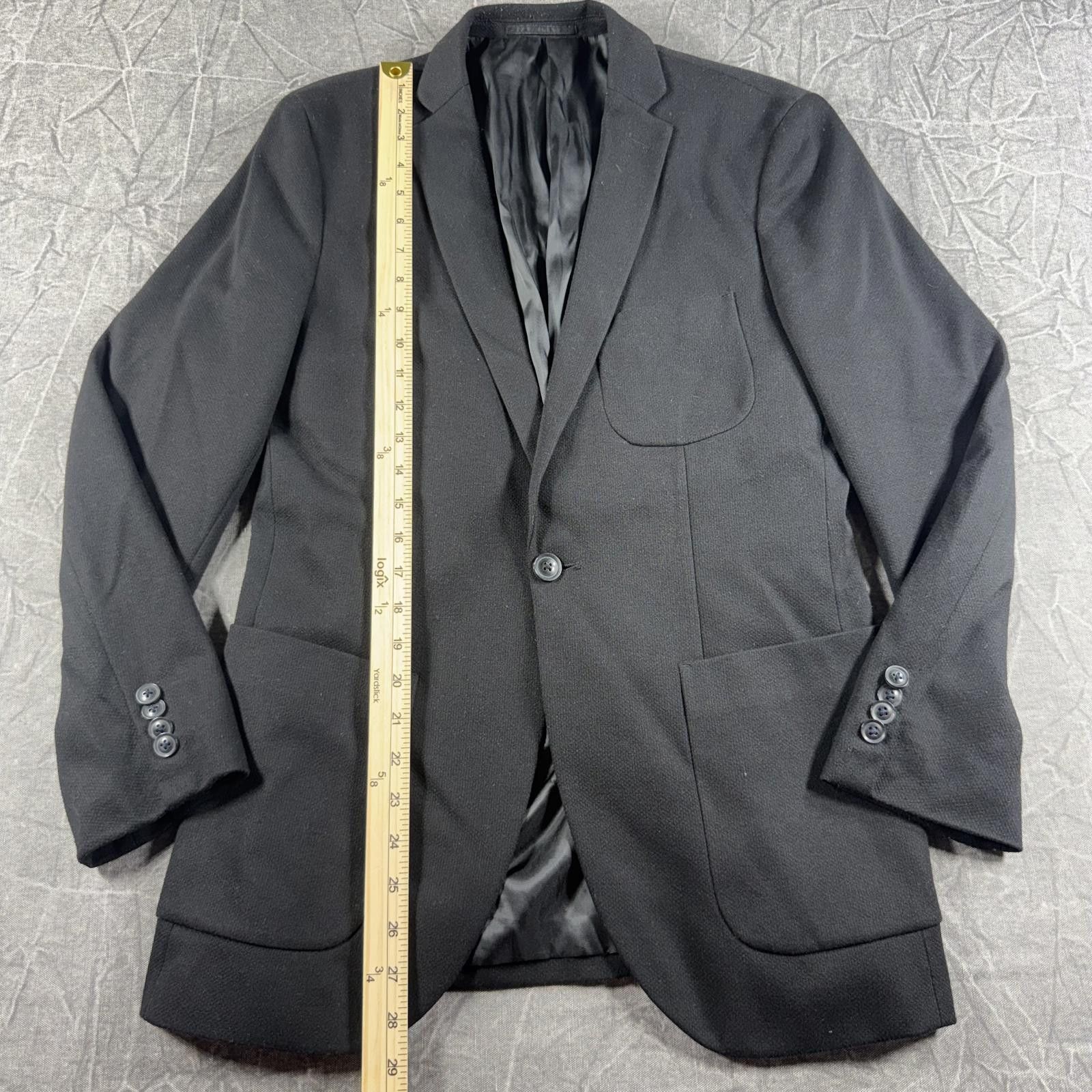Topman Topman Blazer Men's 38R Black Size 38R - 2 Thumbnail