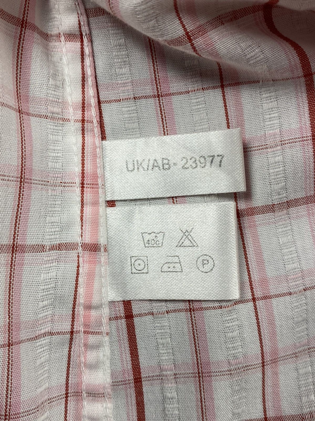 Vintage Yves Saint Laurent Pink Checkered Button Up Shirt