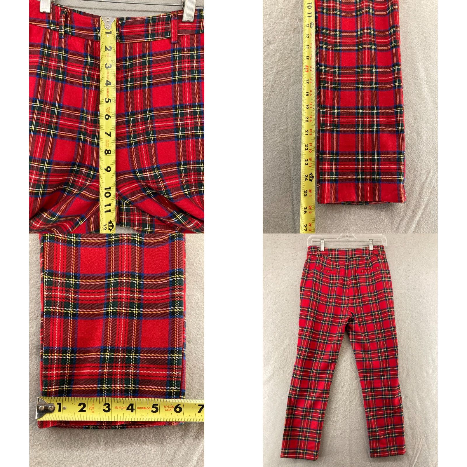 Forever 21 FOREVER 21 Disney Mens Pants Small Tartan Plaid Mickey Mouse Patch Pockets Size US 29 - 8 Thumbnail