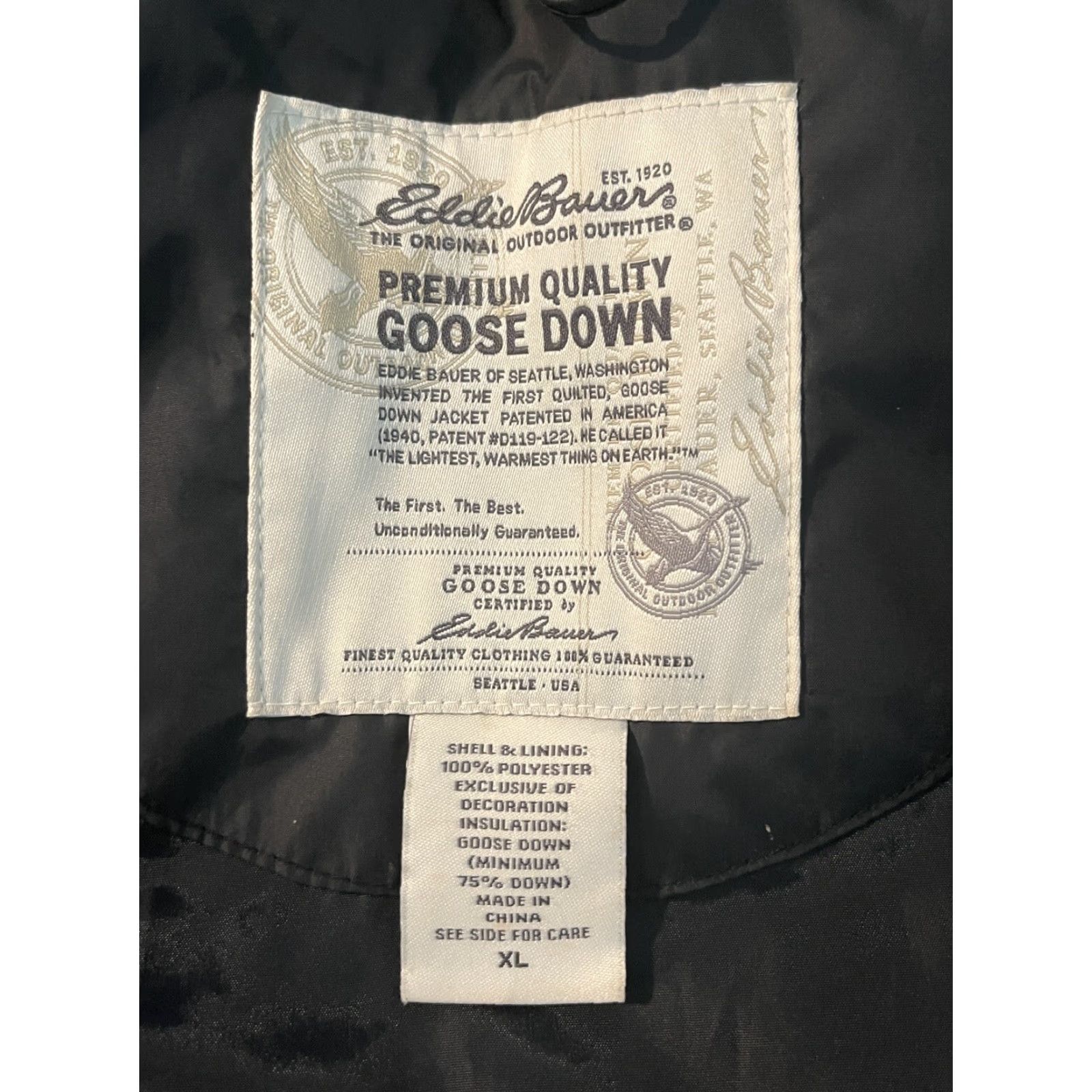 Eddie Bauer Eddie Bauer Goose Down Vest Women’s XL Black Quilted Puffer Vest Zip Pockets Casual Outdoor Down Jacket Women Size XL / US 12-14 / IT 48-50 - 5 Thumbnail