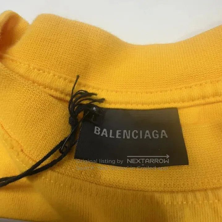 Balenciaga Balenciaga Yellow Logo Print Short Sleeve T. Size US S / EU 44-46 / 1 - 4 Thumbnail