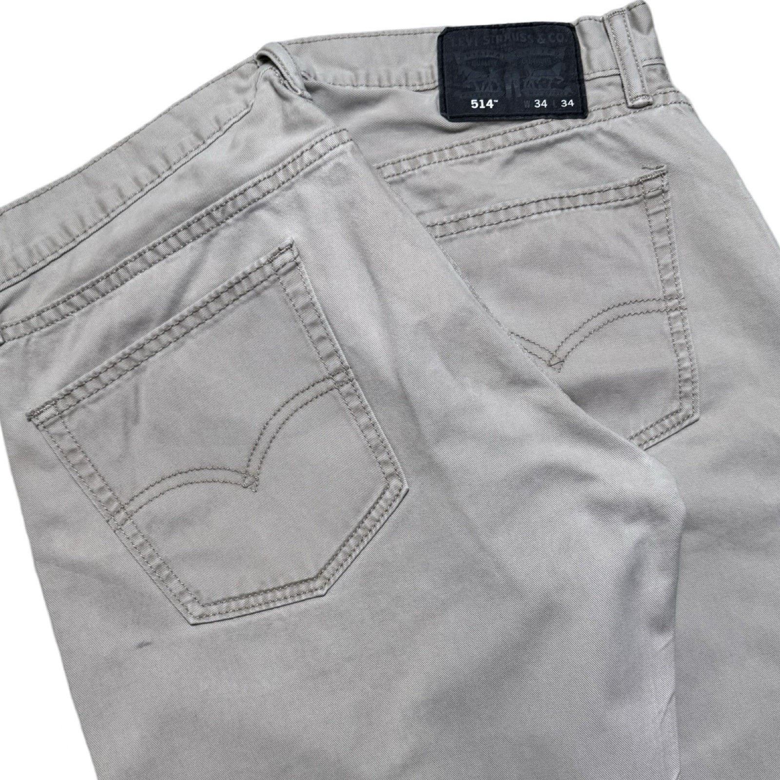 Levi's Vintage Y2K Levi's 514 Beige Khaki Pants Skater 34 x31 Size US 34 / EU 50 - 2 Thumbnail