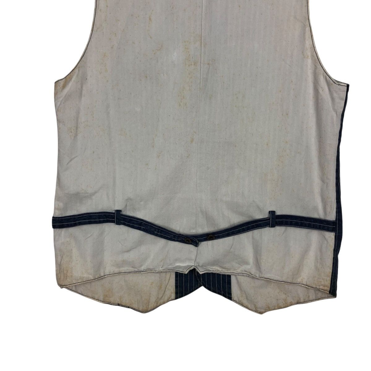 Eternal 🔥VINTAGE WAIST COATS VEST ETERNAL HICKORY CHORE STRIPED Size US L / EU 52-54 / 3 - 12 Thumbnail